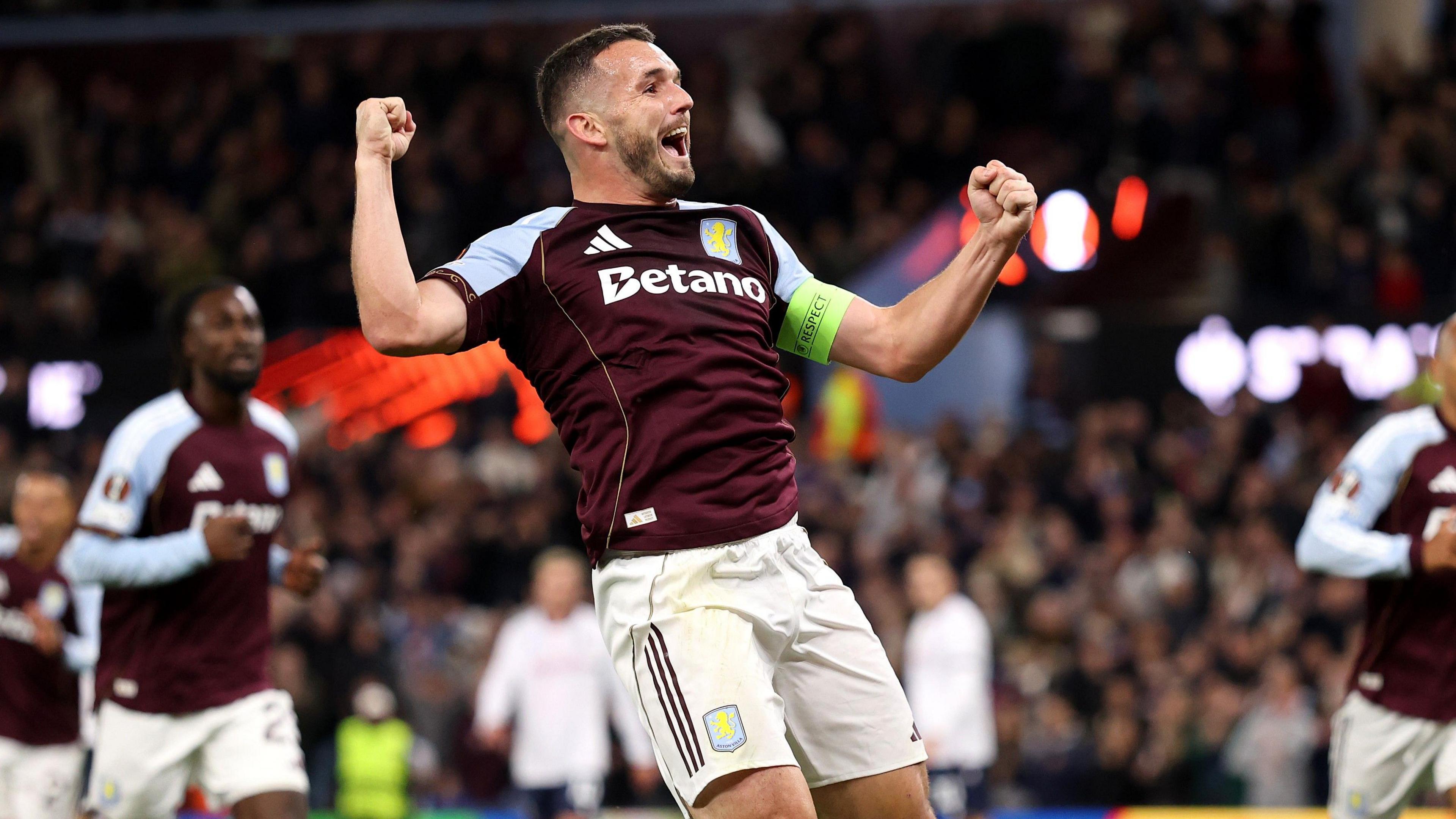 John McGinn celebrates