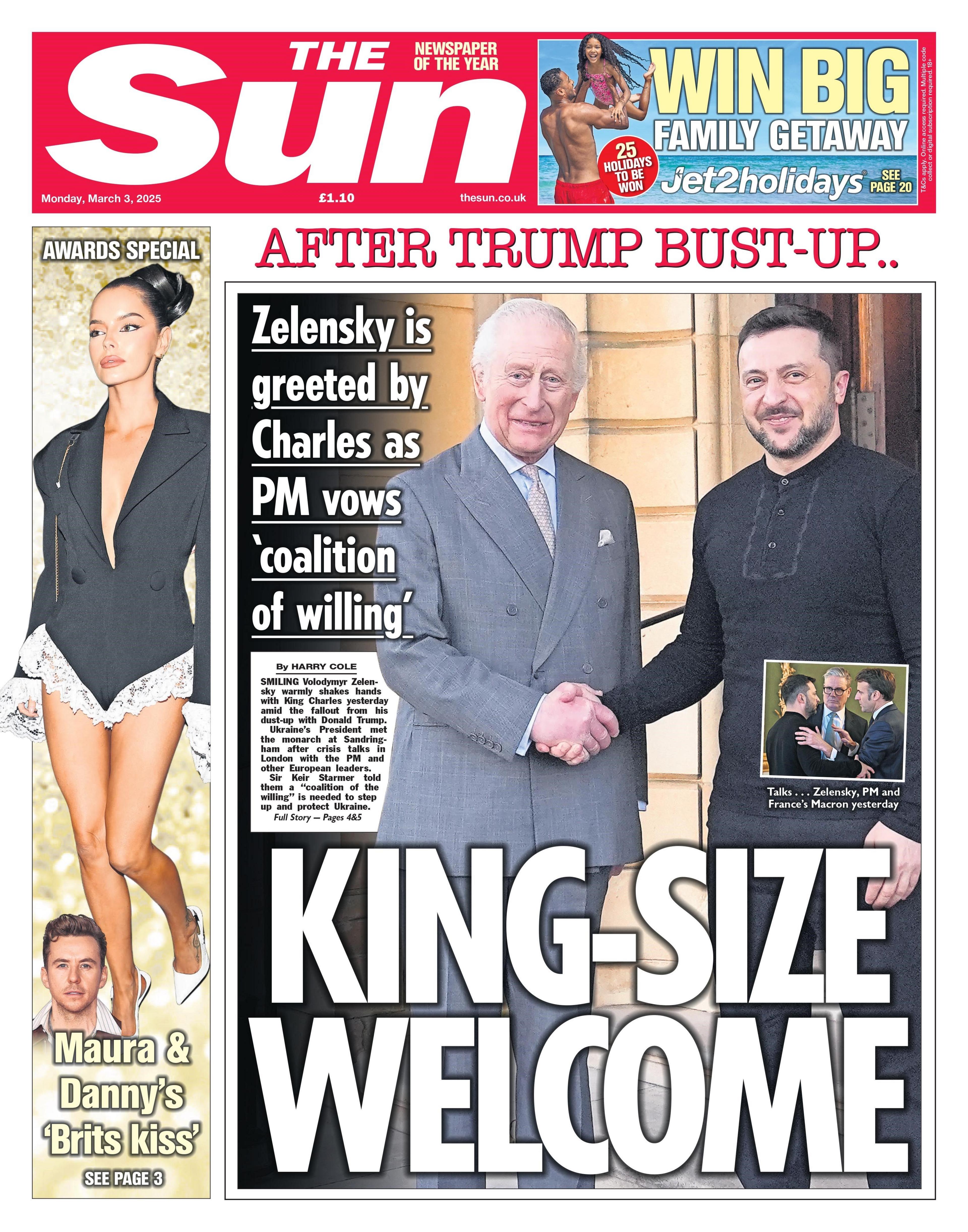 The Sun front page