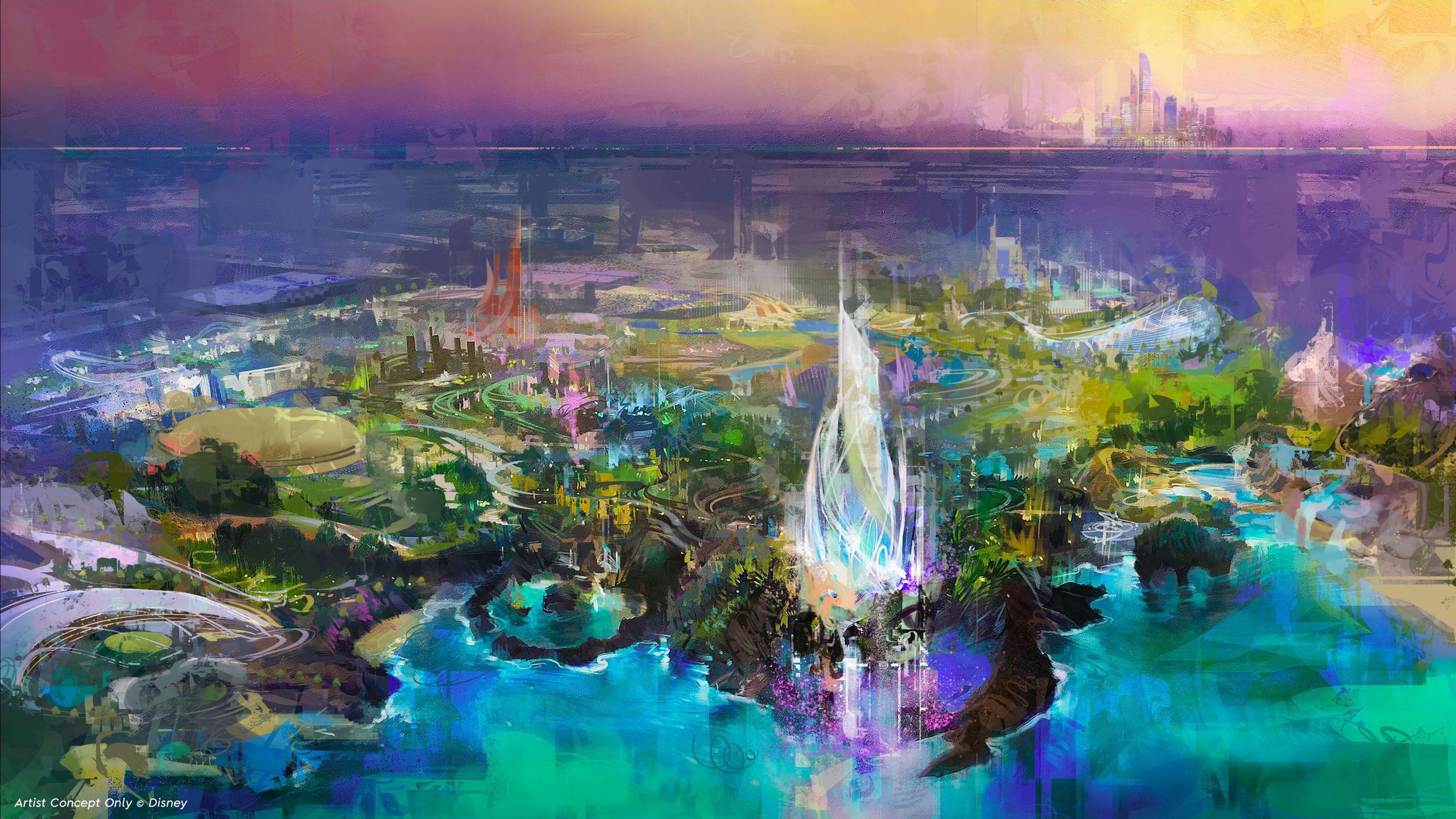 Artist's impression of Disney Theme Park and Resort, Abu Dhabi