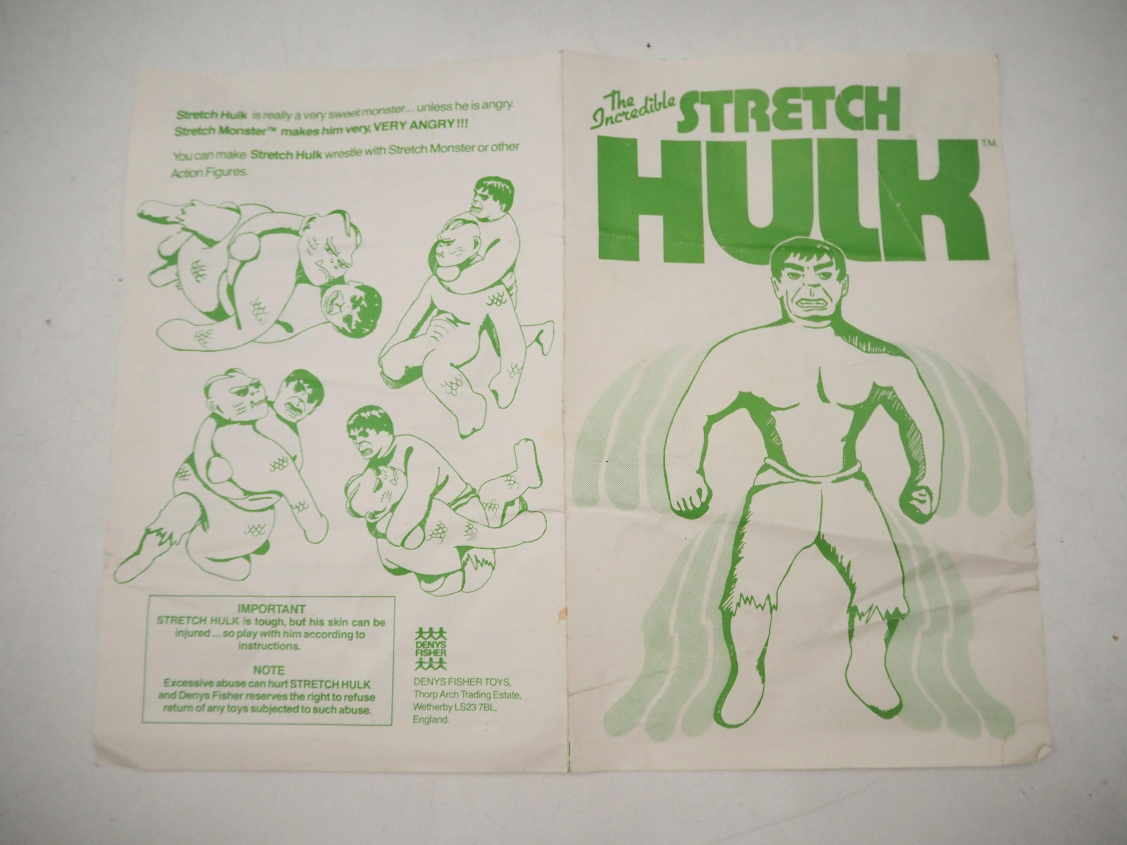Hulk stretch figure's instructions