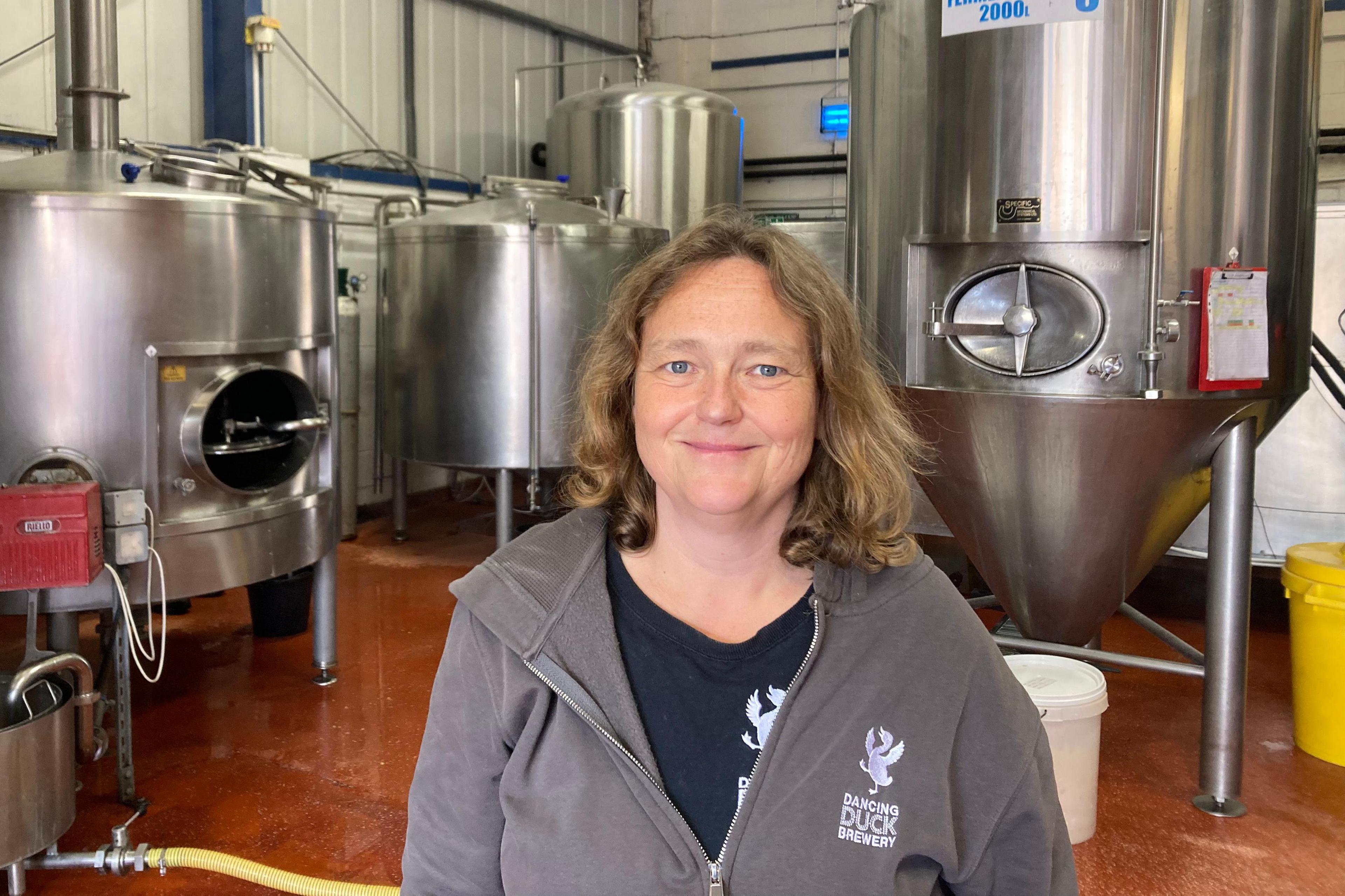 Rachel Matthews at the Dancing Duck Brewery