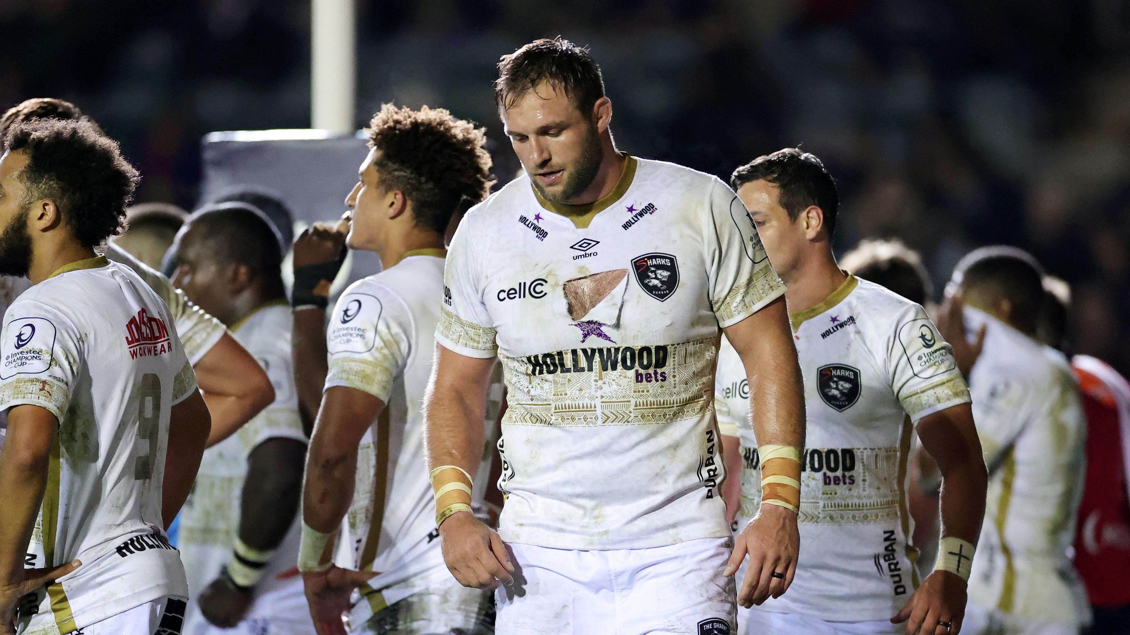 The Sharks playing in the Champions Cup at Leicester Tigers