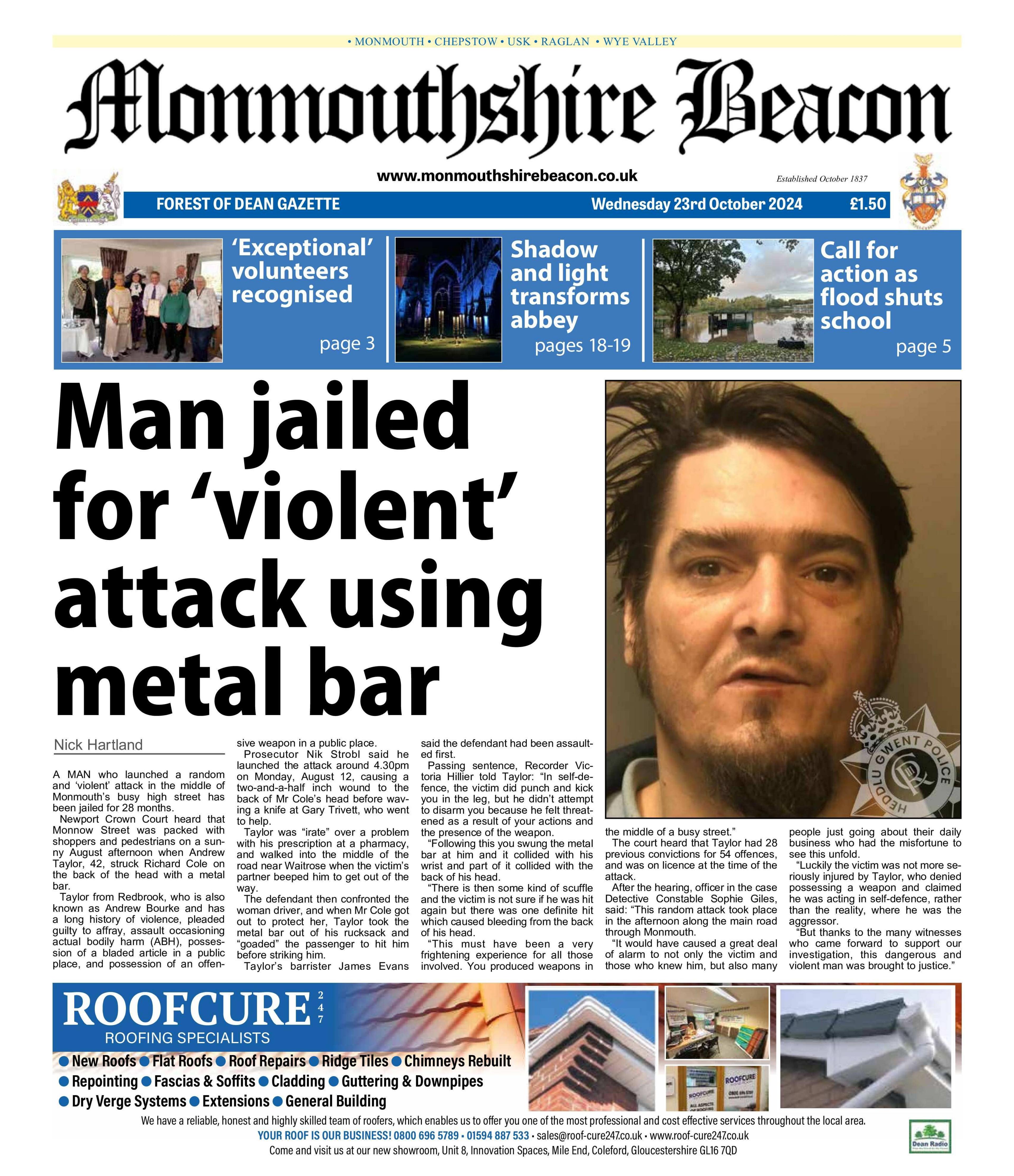 Monmouthshire Beacon front page 