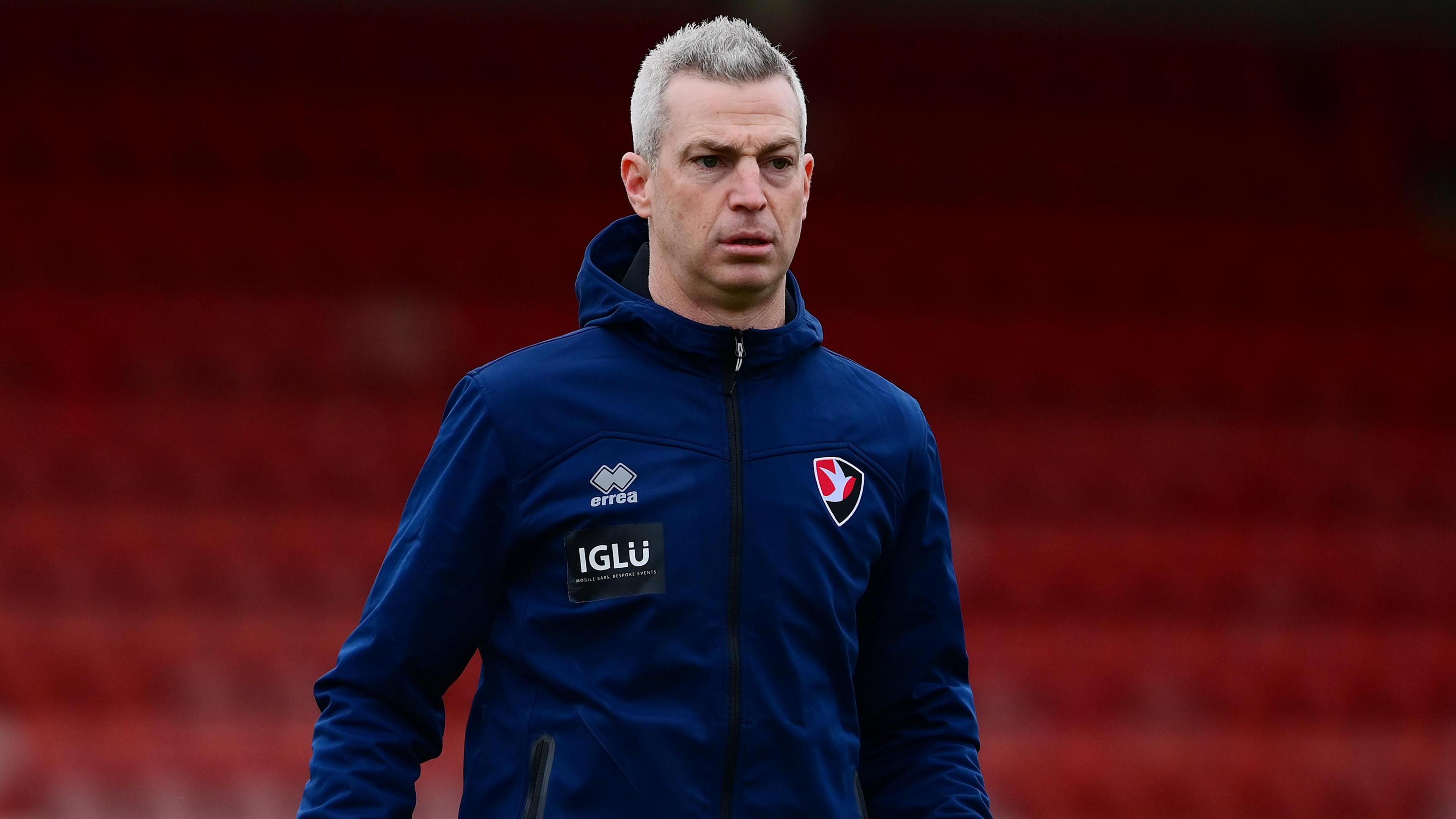 Aaron Downes during his time as Cheltenham Town assistant manager