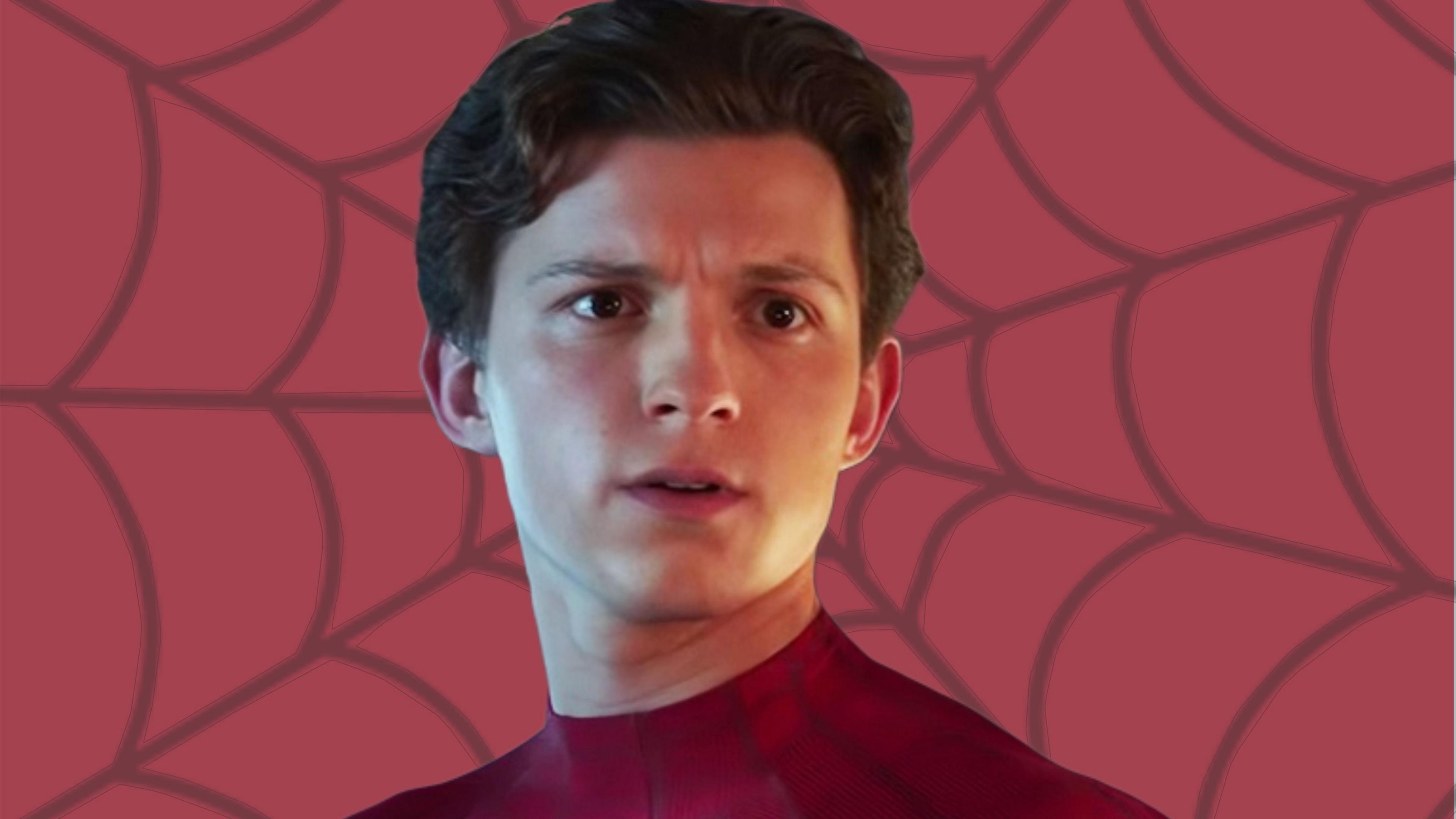 Tom Holland as Spider-Man.