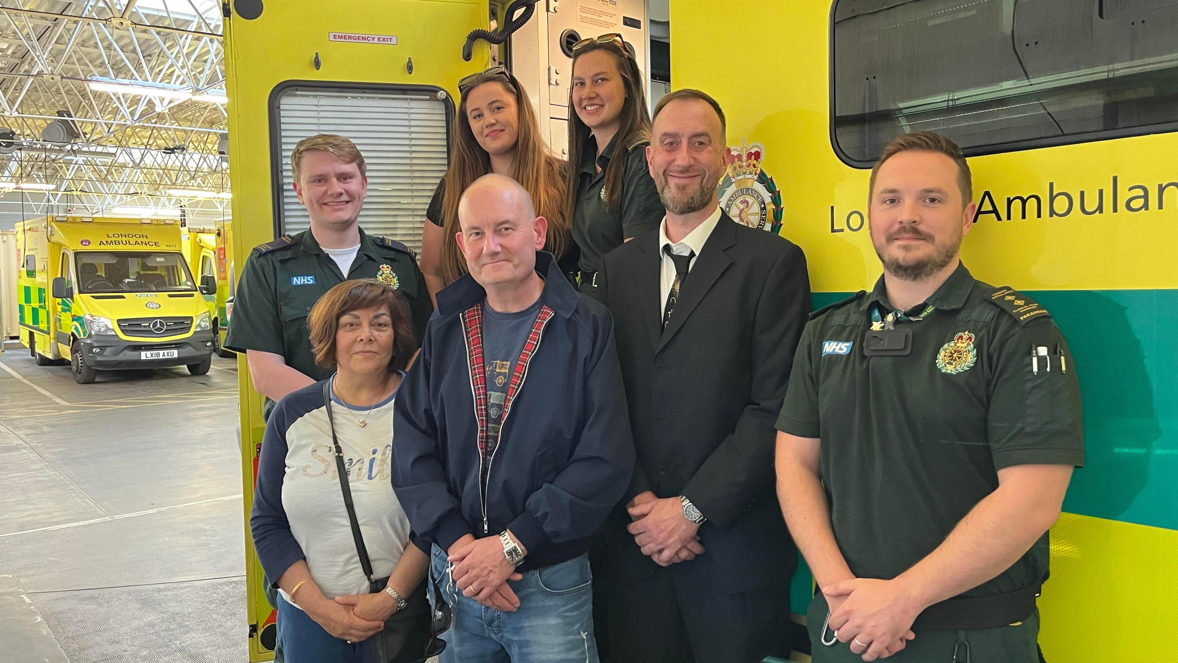 Front row: Paula and Paul White, Paul Hughes and Lewis Hawkins. Back row: John Beer, Millie Hurst and Laura Smith