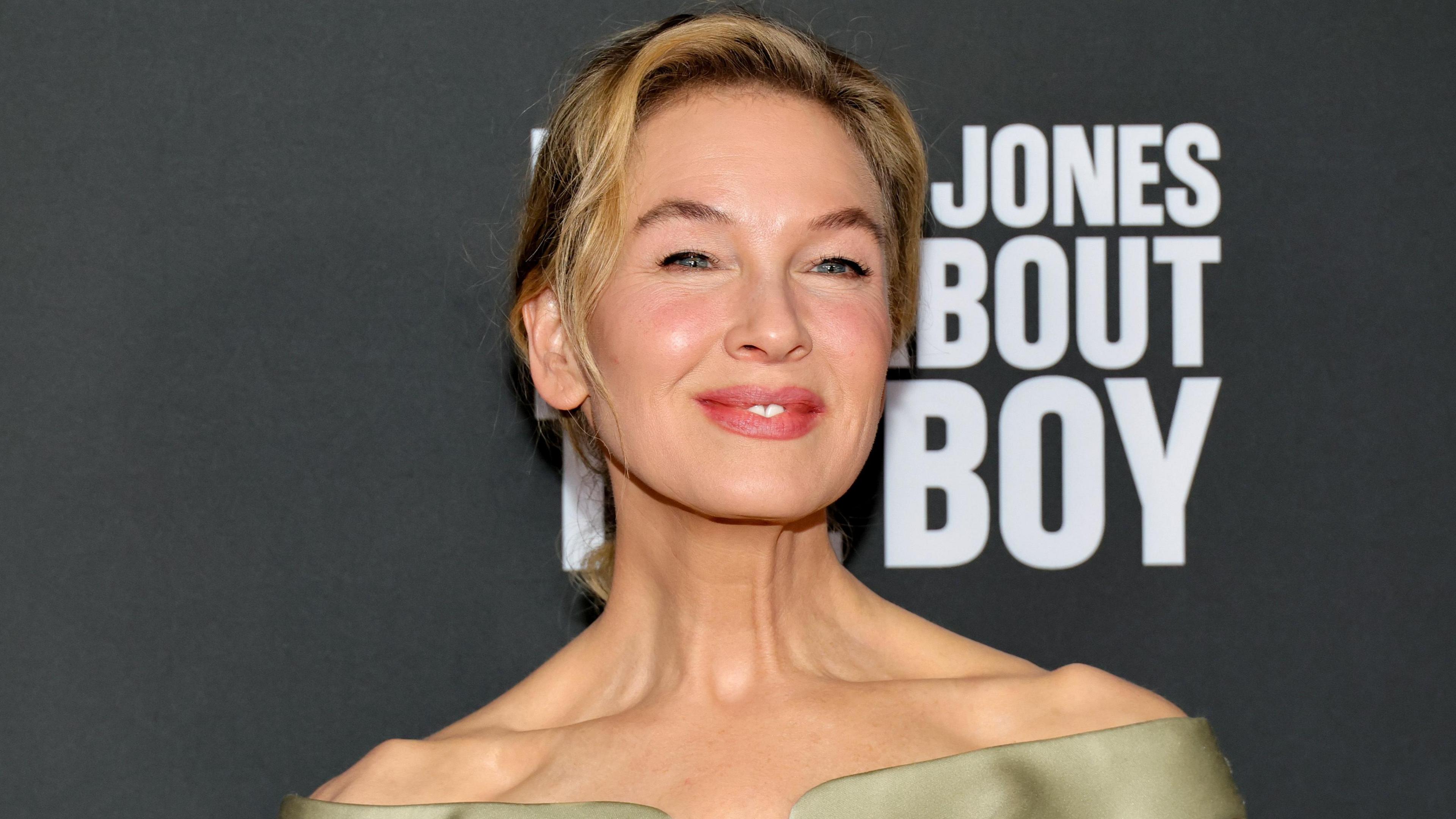 Renée Zellweger smiling at a New York screening of the new Bridget Jones movie