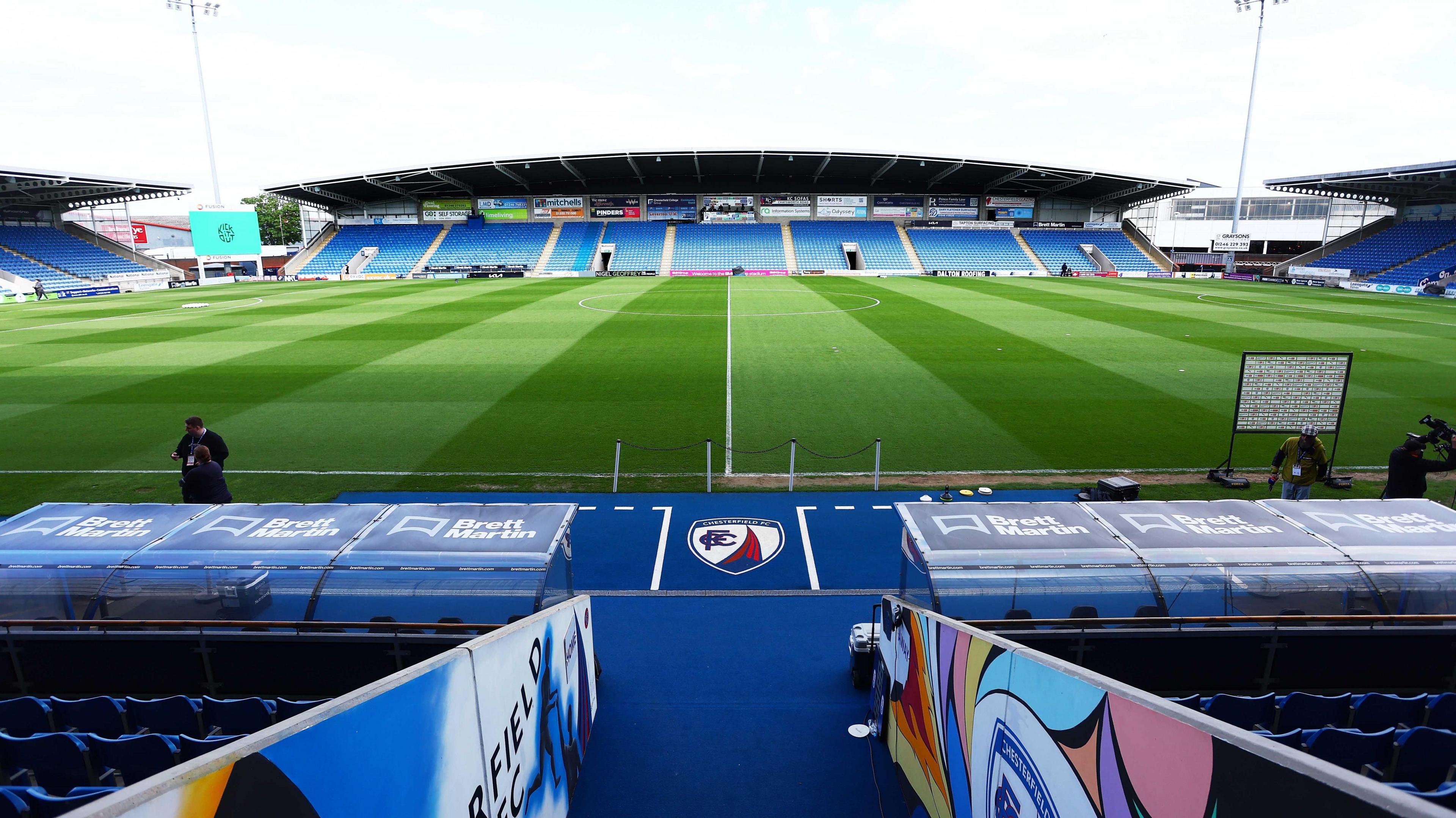 General view of Chesterfield's SMH Group Stadium home