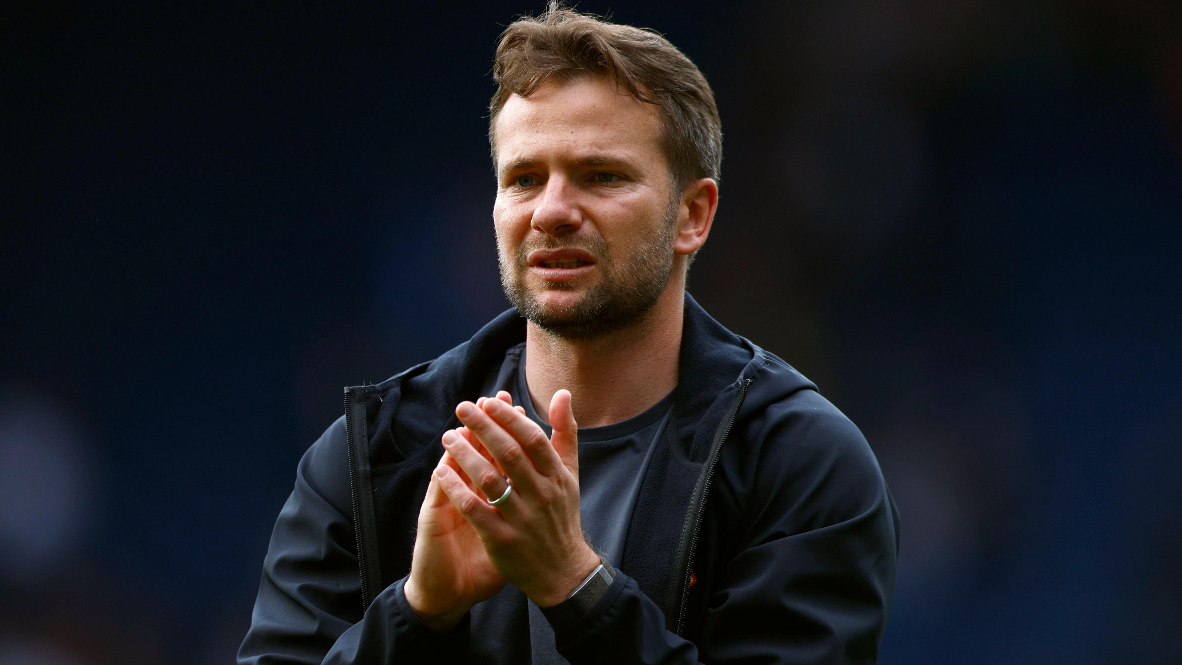Former Watford boss Tom Cleverley during the game against Blackburn in April