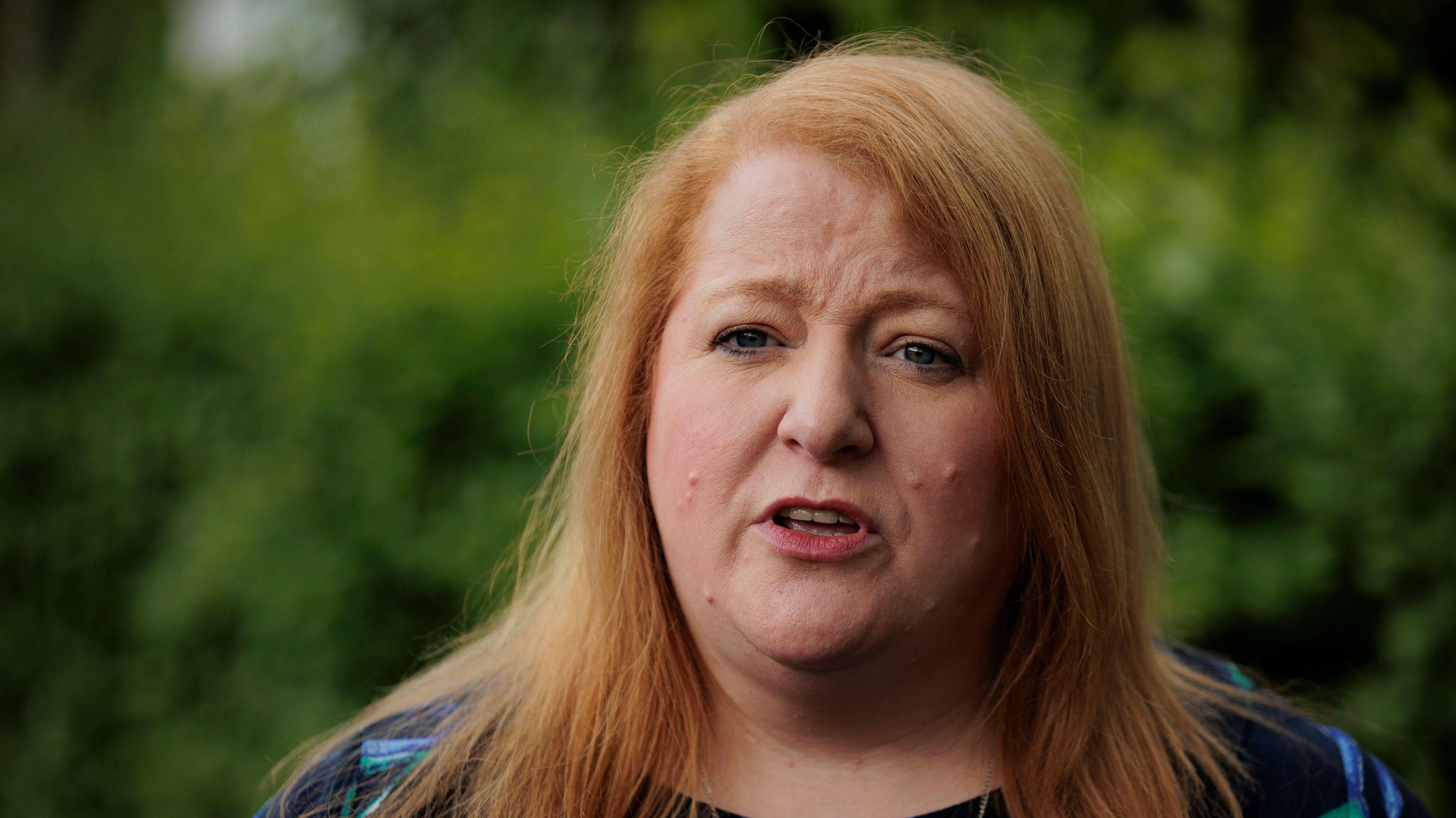 Naomi Long during canvassing in east Belfast where she was her party's candidate in the Westminster election