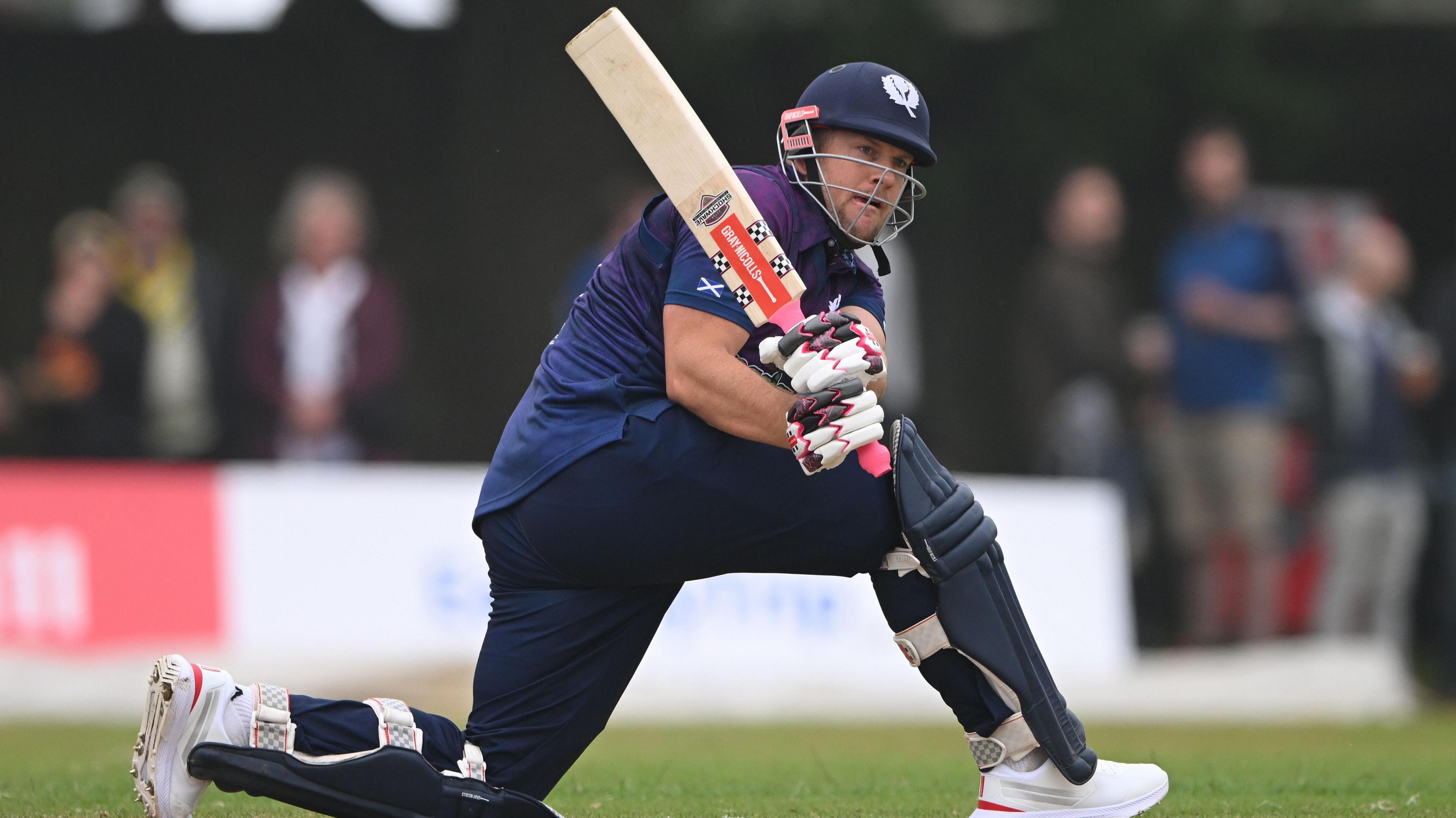 George Munsey batting for Scotland
