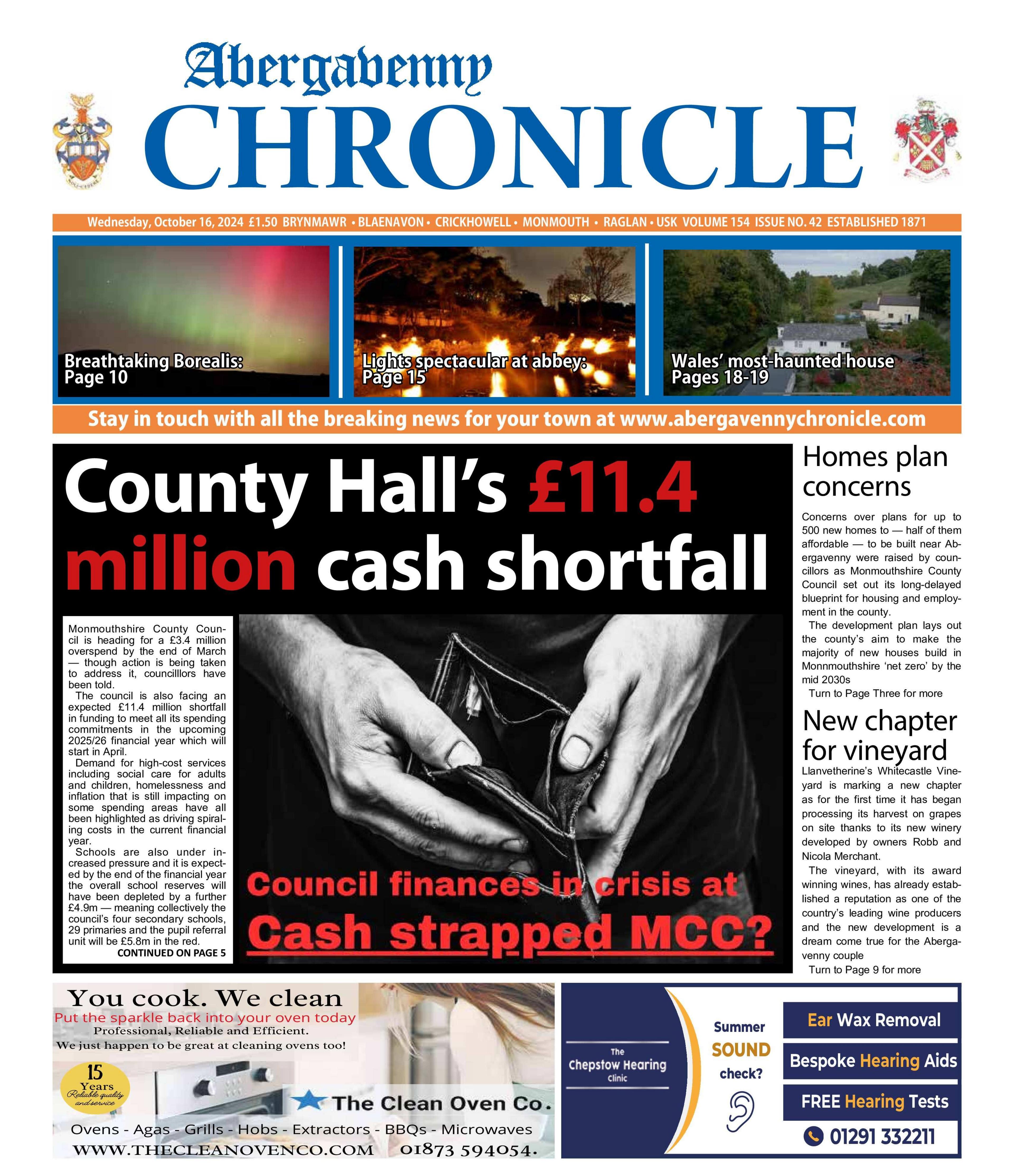 Abergavenny Chronicle front page