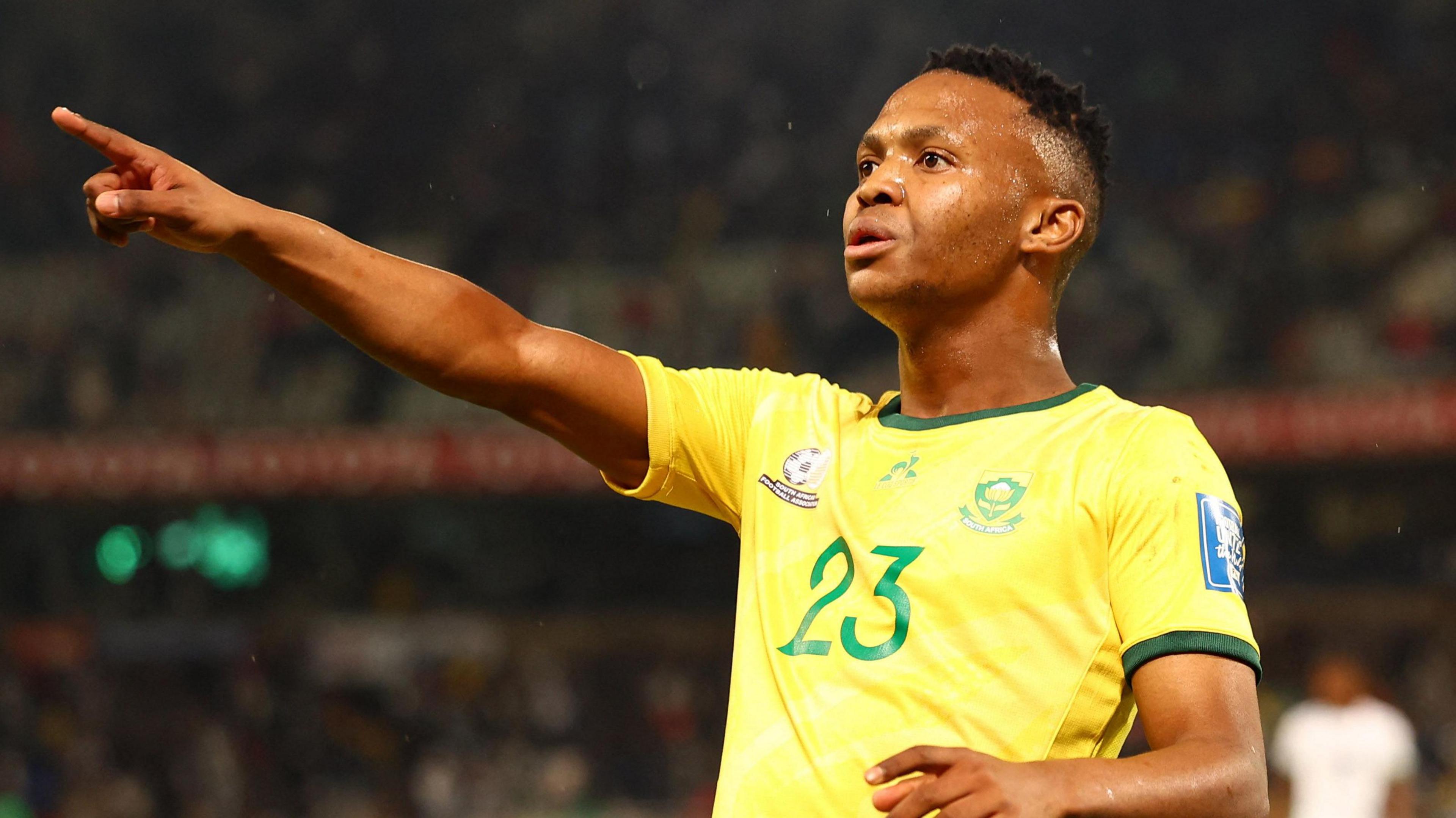 Mohau Nkota celebrates