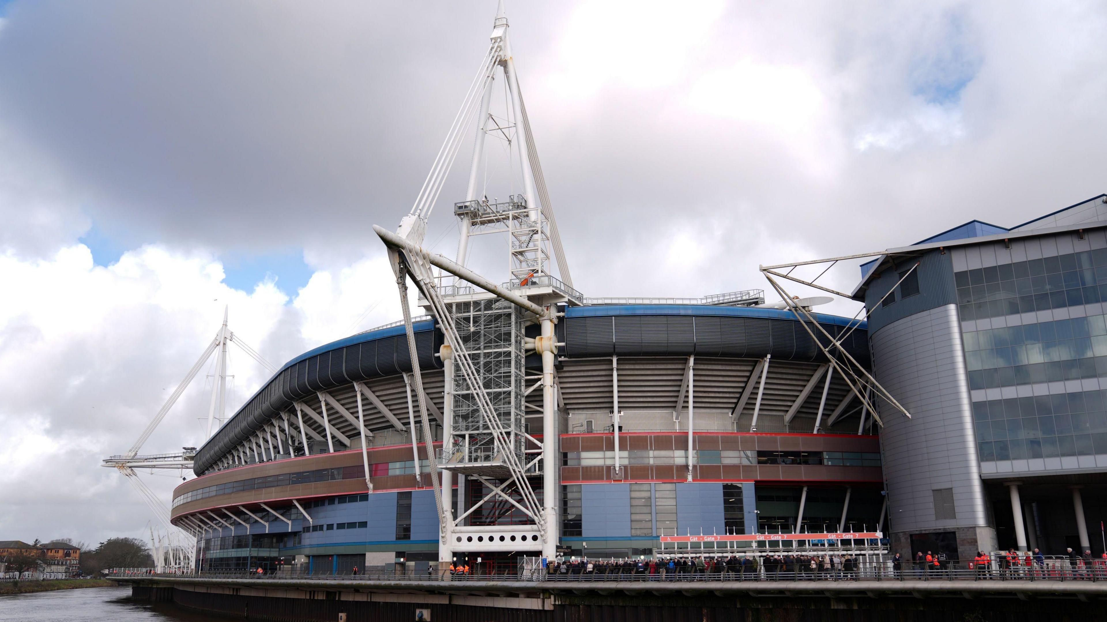 A general view outside Cardiff's Principality Stadium