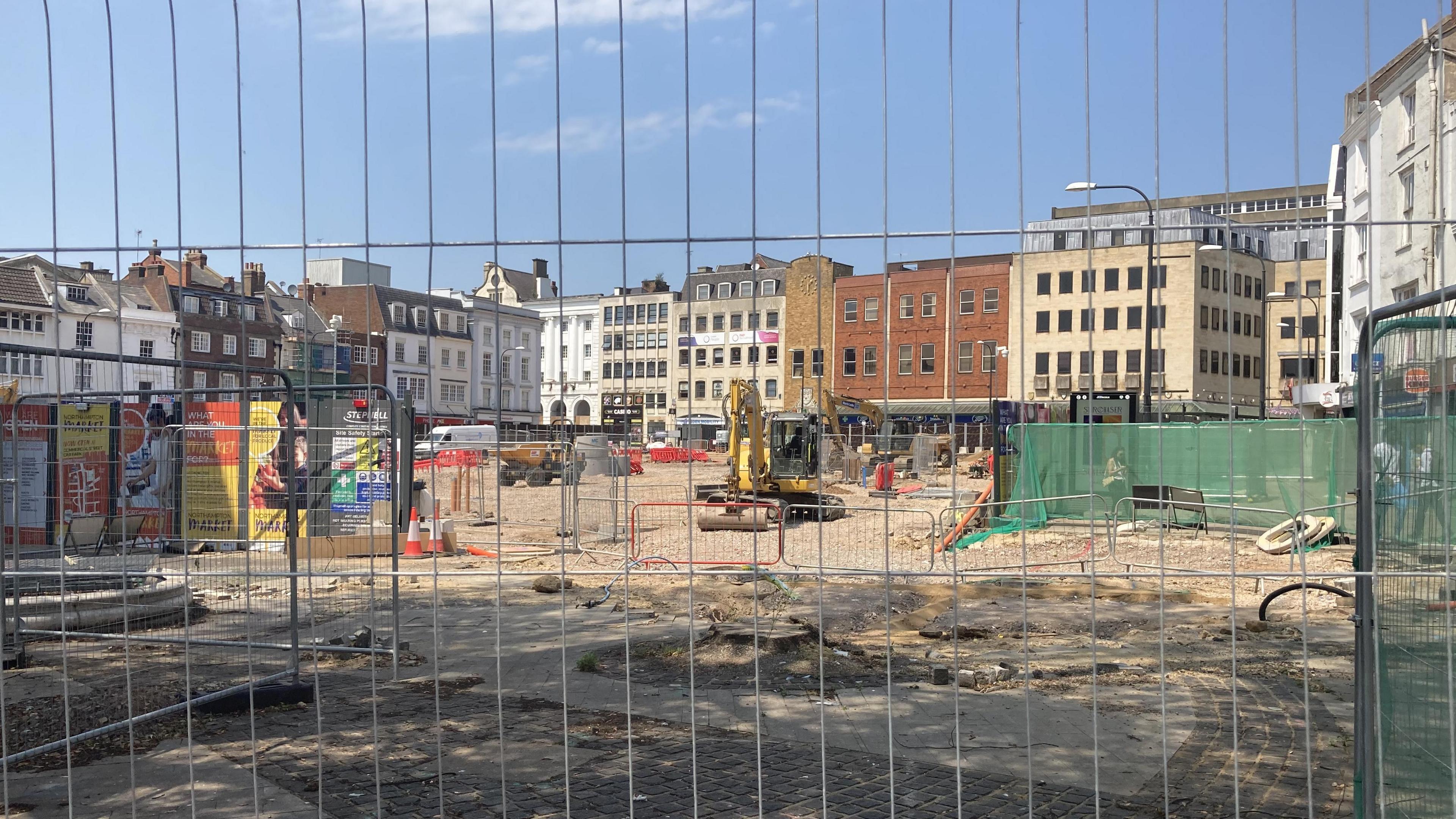 Work in Northampton market square