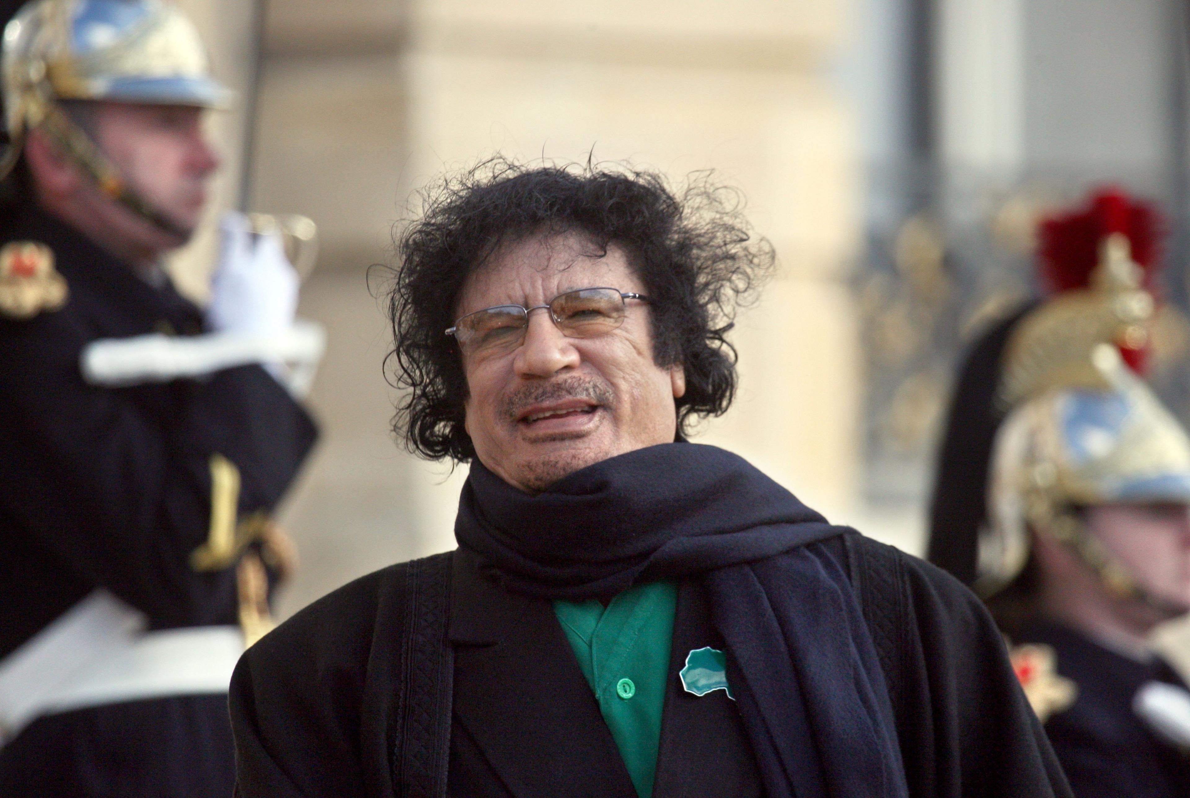 Former Libyan leader Muammar Gaddafi