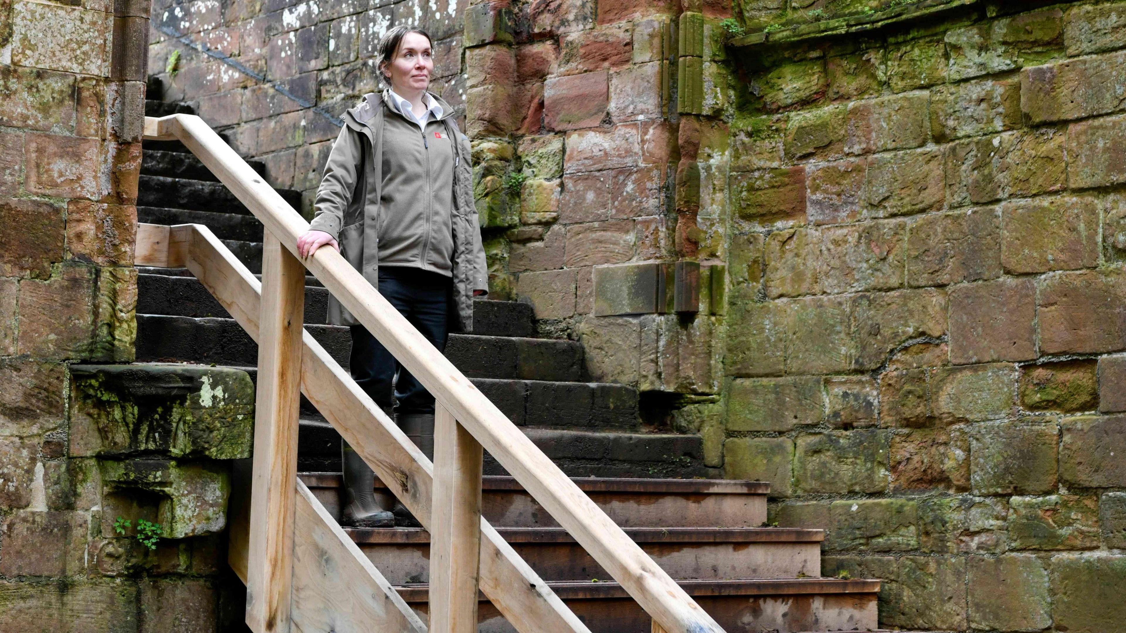 The staircase at Furness Abbey