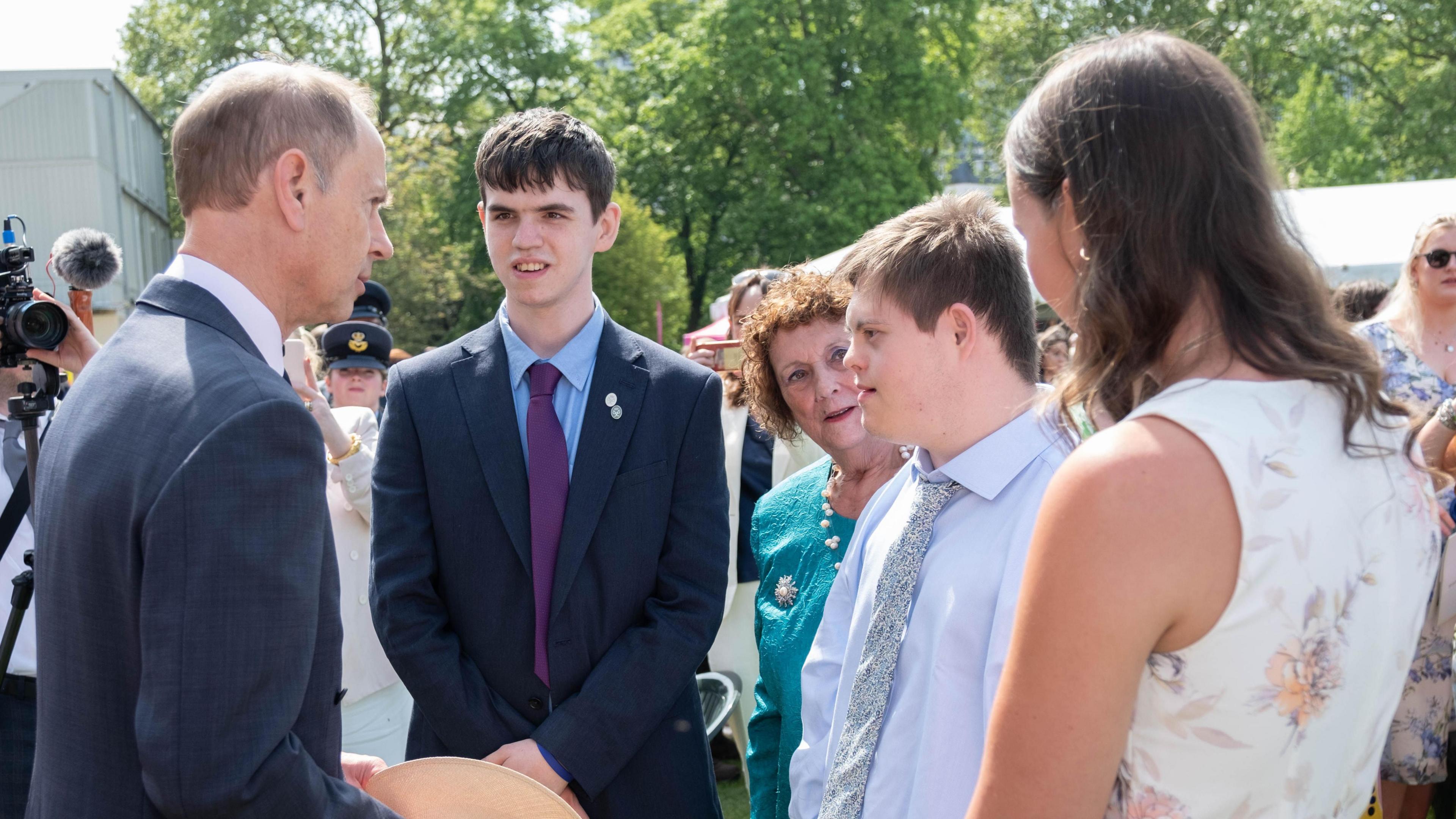 Jack Archer meeting the Duke of Edinburgh