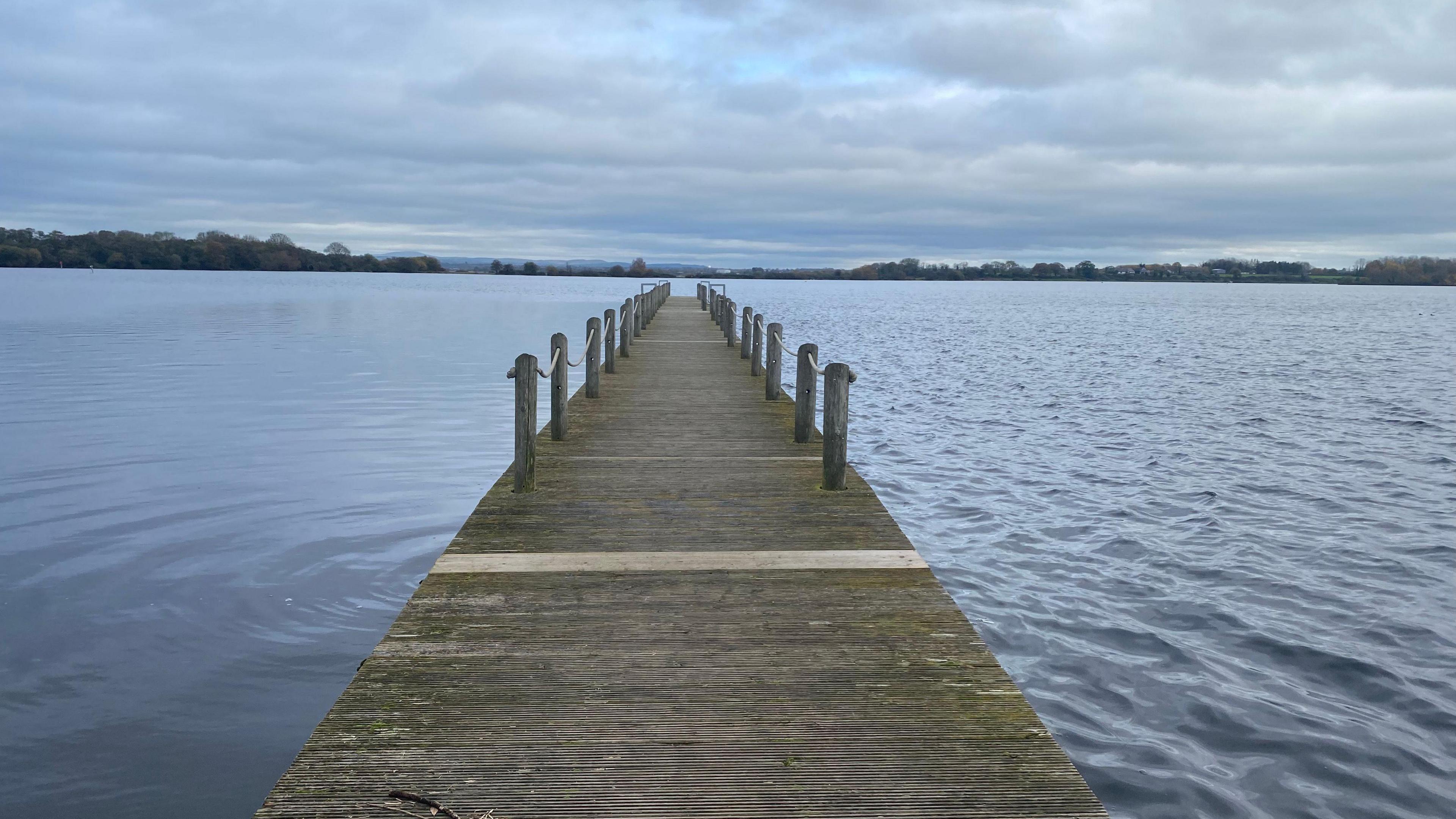 Oxford Island. A board walk leading into water.