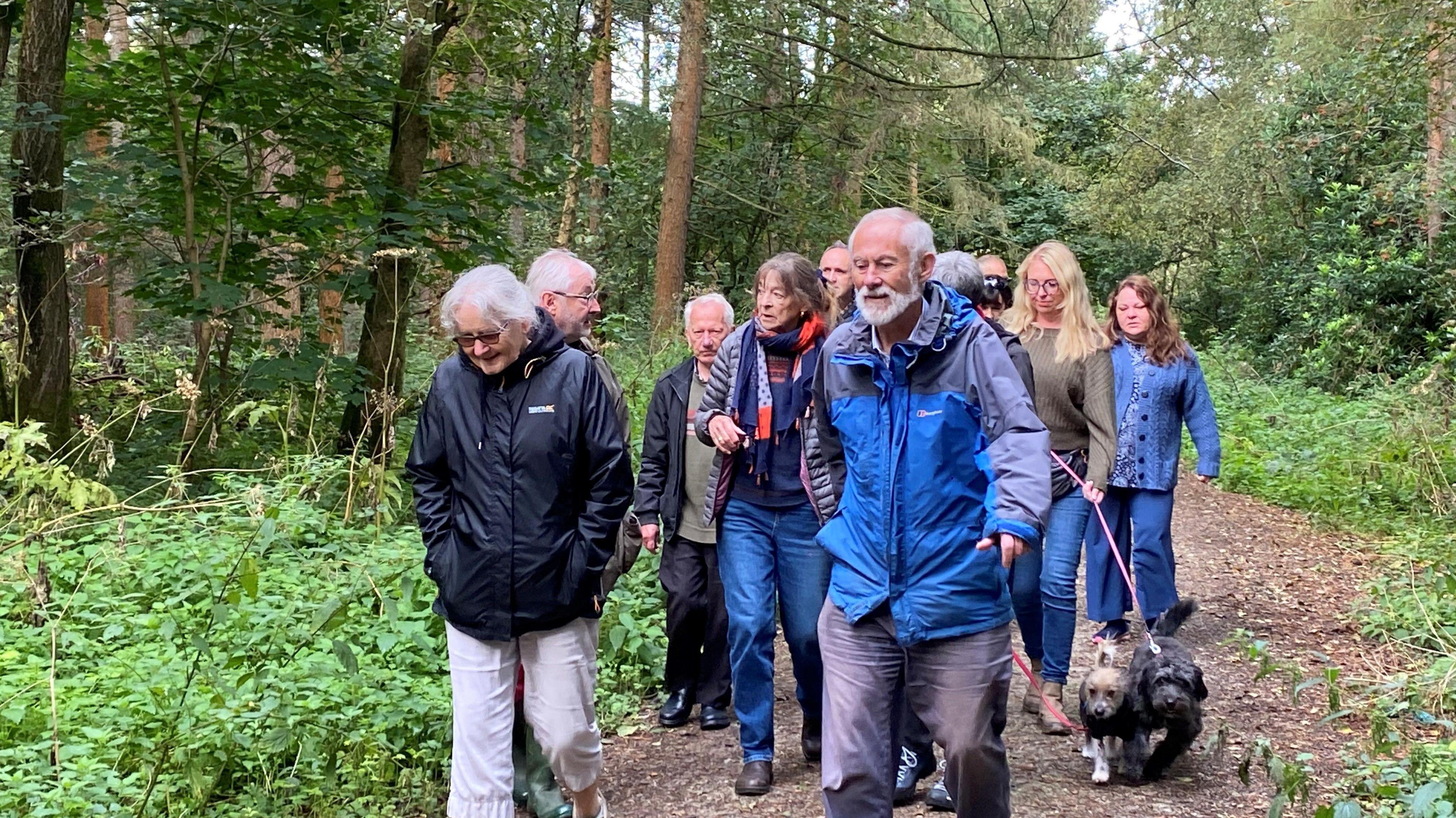 Group of campaigners in Farley Moor near Matlock