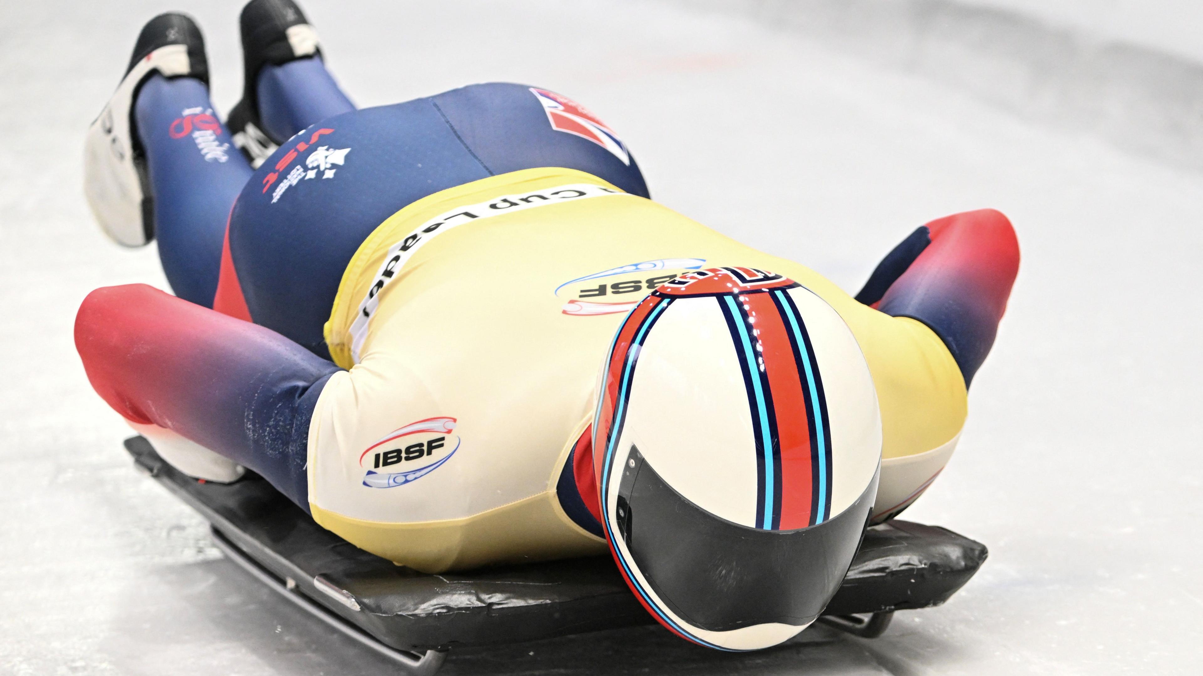 Great Britan's Matt Weston competes in the men's skeleton