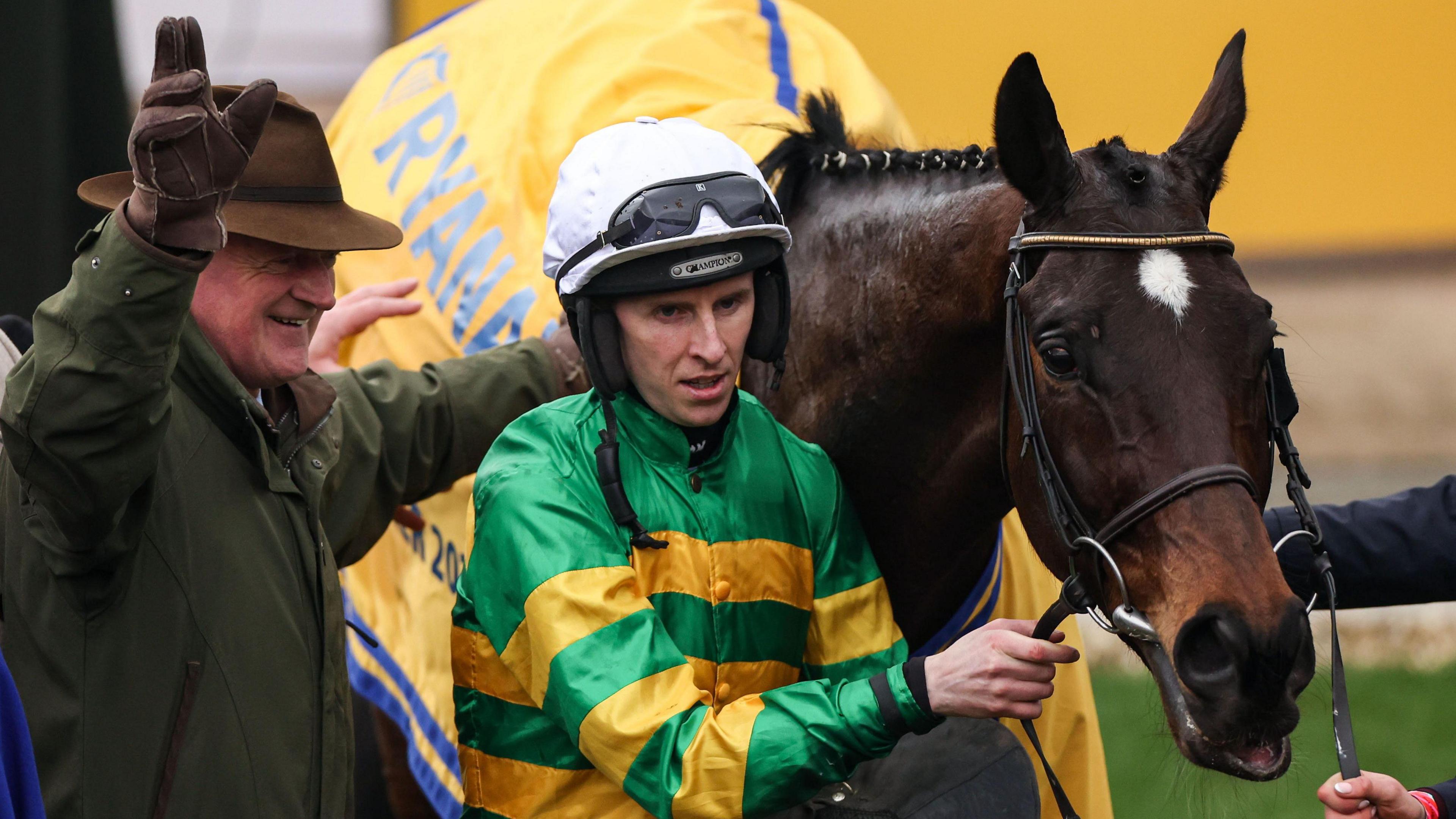 Mark Walsh (centre), Willie Mullins and Fact To File