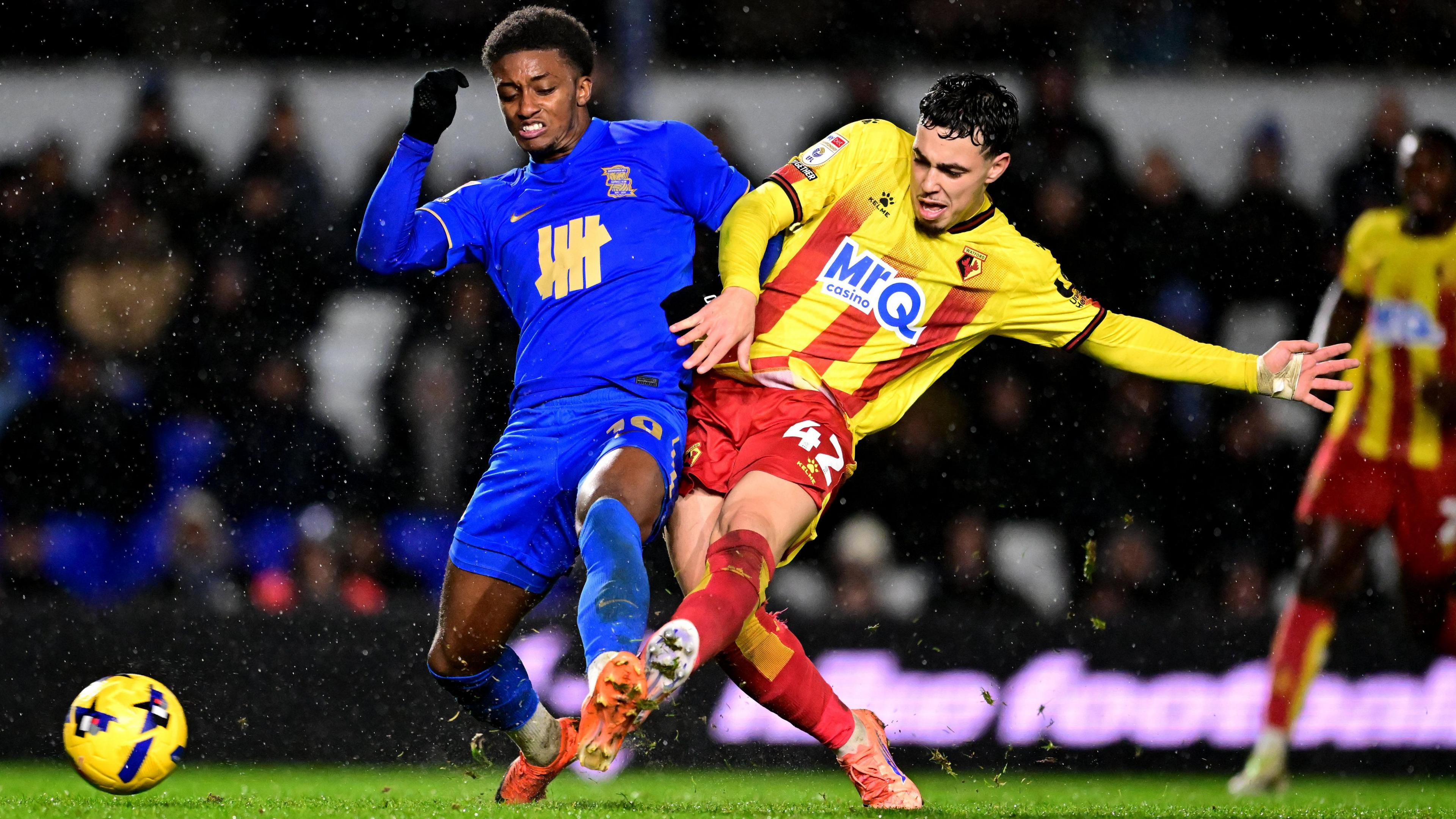 Othmane Maamma in action for Watford against Birmingham