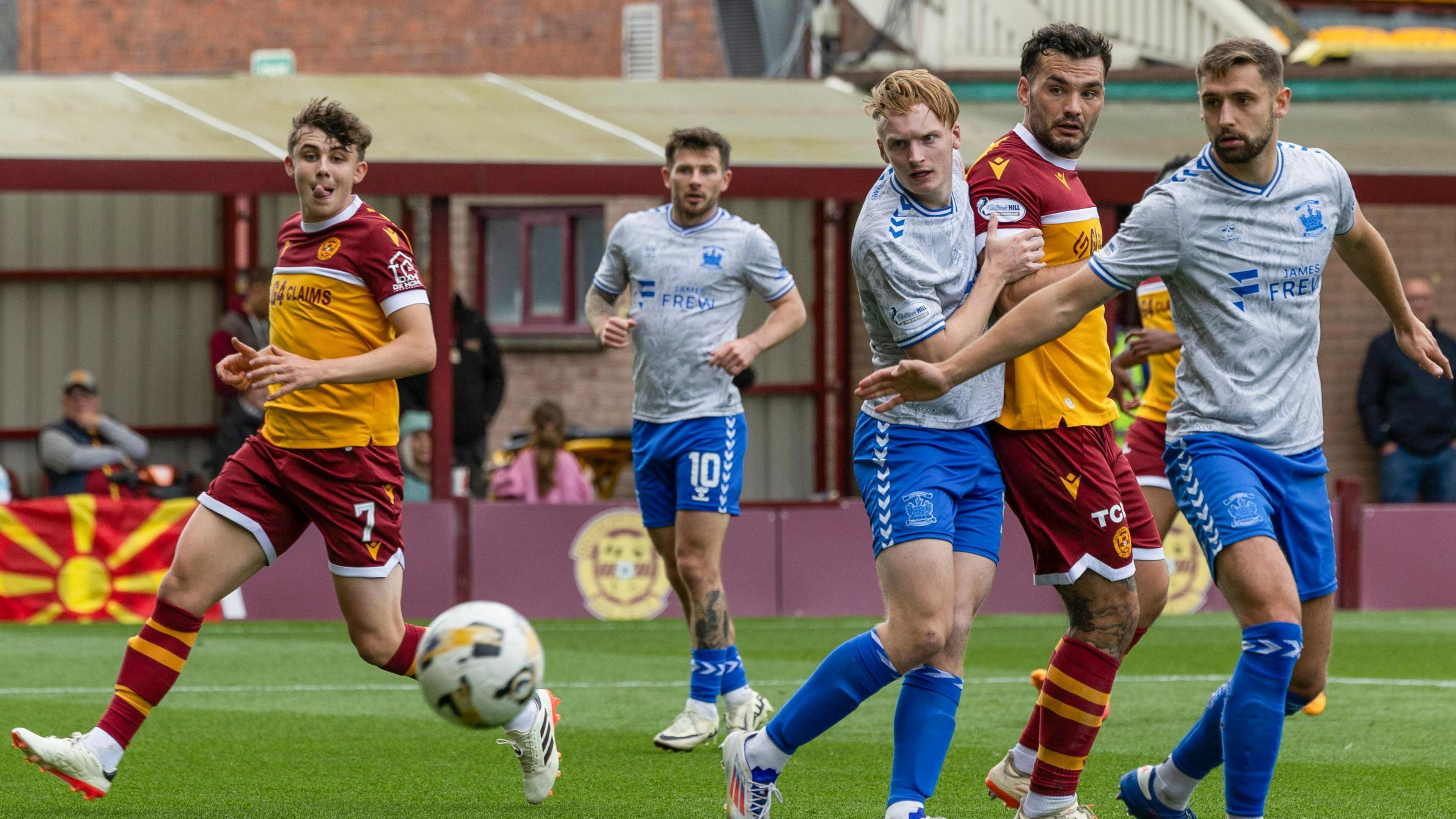 Motherwell's Moses Ebiye (not in picture) netted the extra-time winner