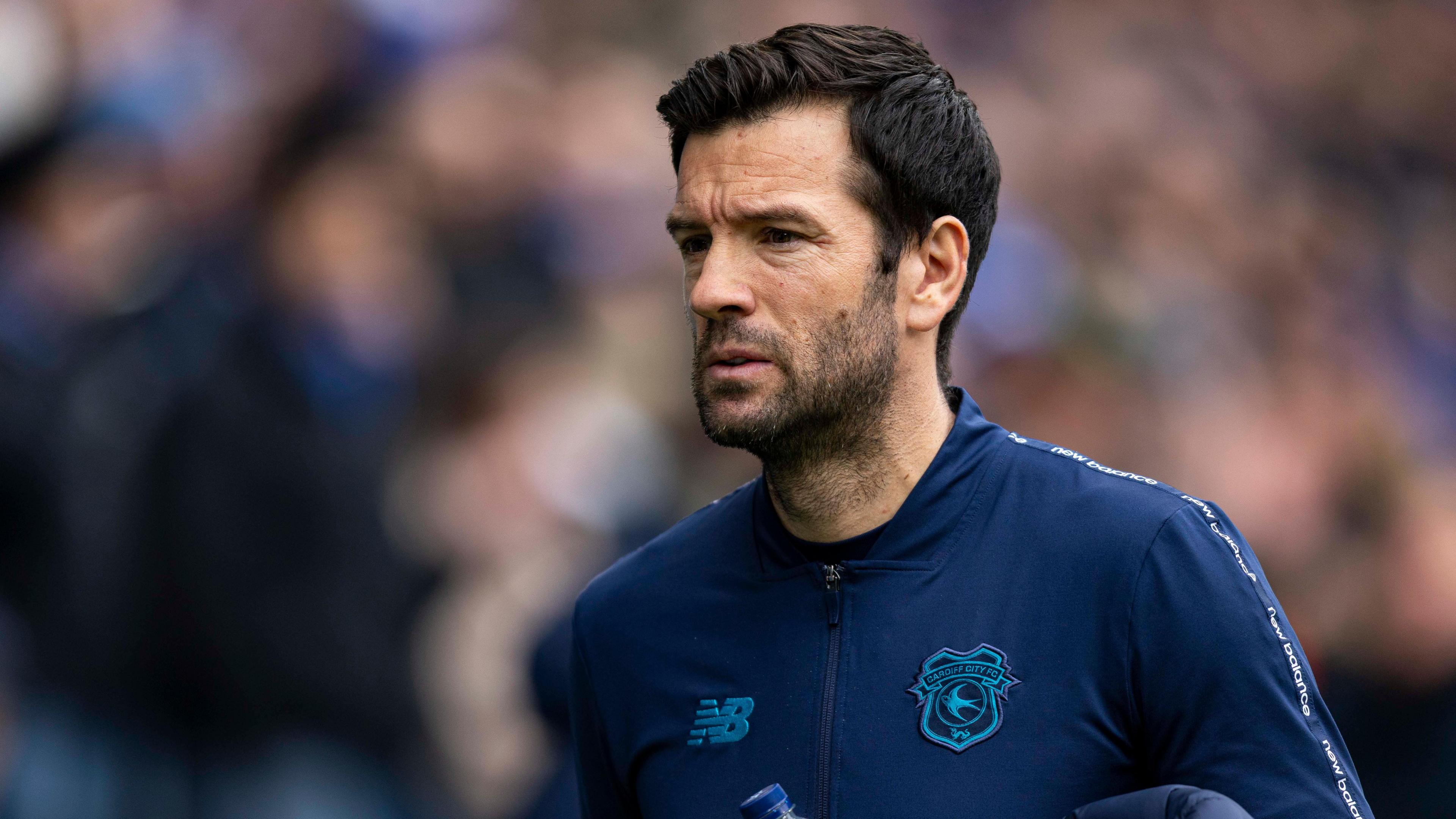 Cardiff City Manager Brian Barry-Murphy ahead of kick off