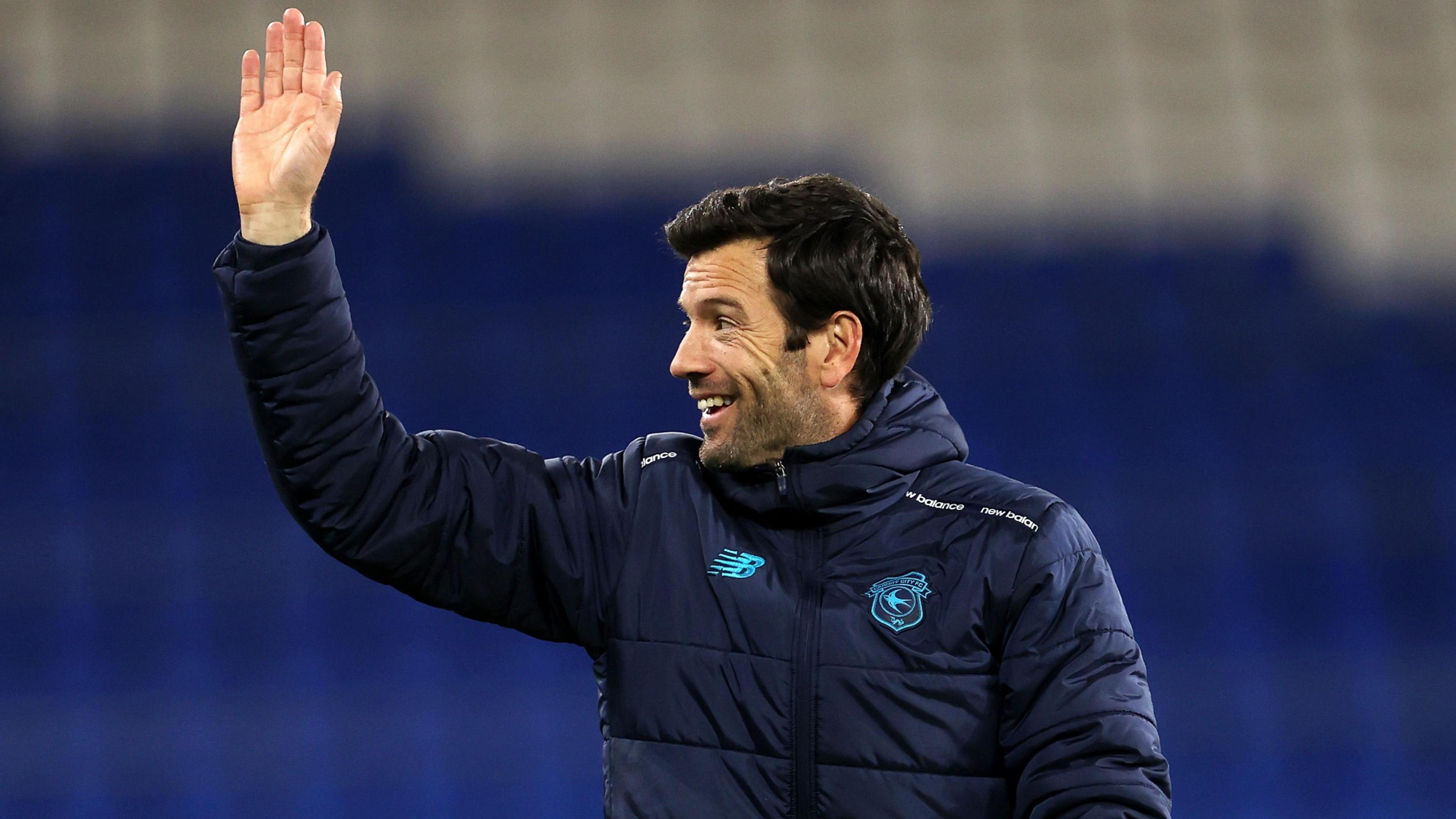 Cardiff manager Brian Barry-Murphy acknowledges fans 