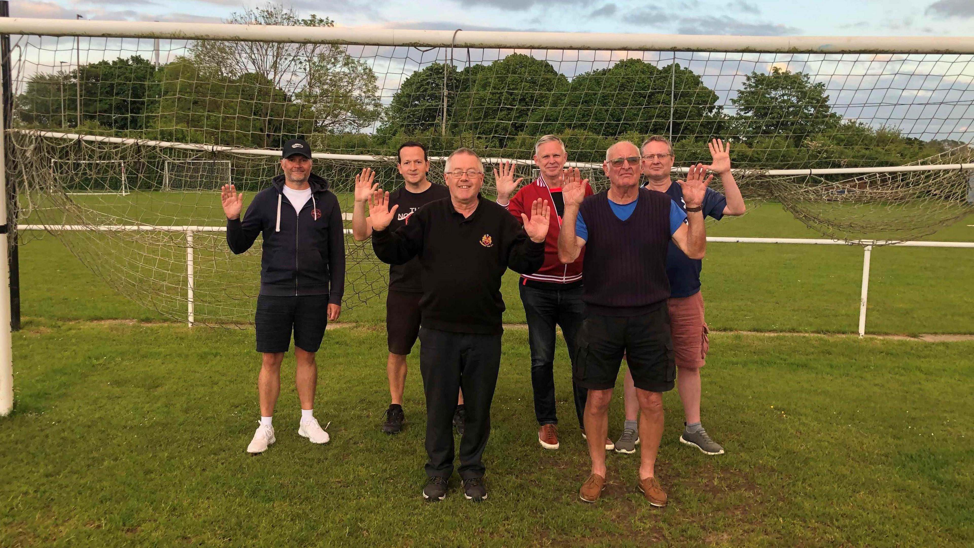 Trowbridge Town FC chairman and staff