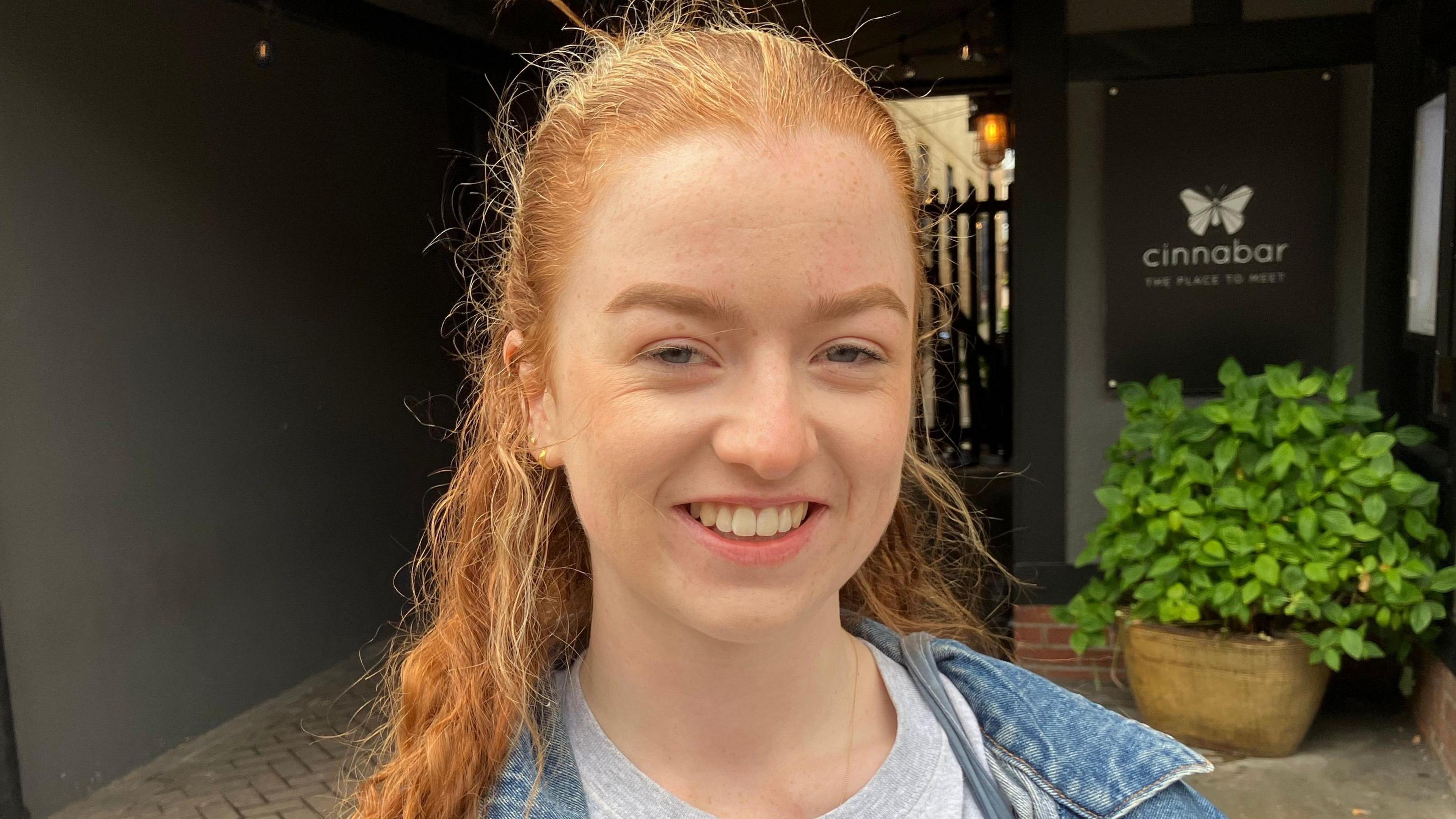 Shopper Evie McGown smiling at the camera