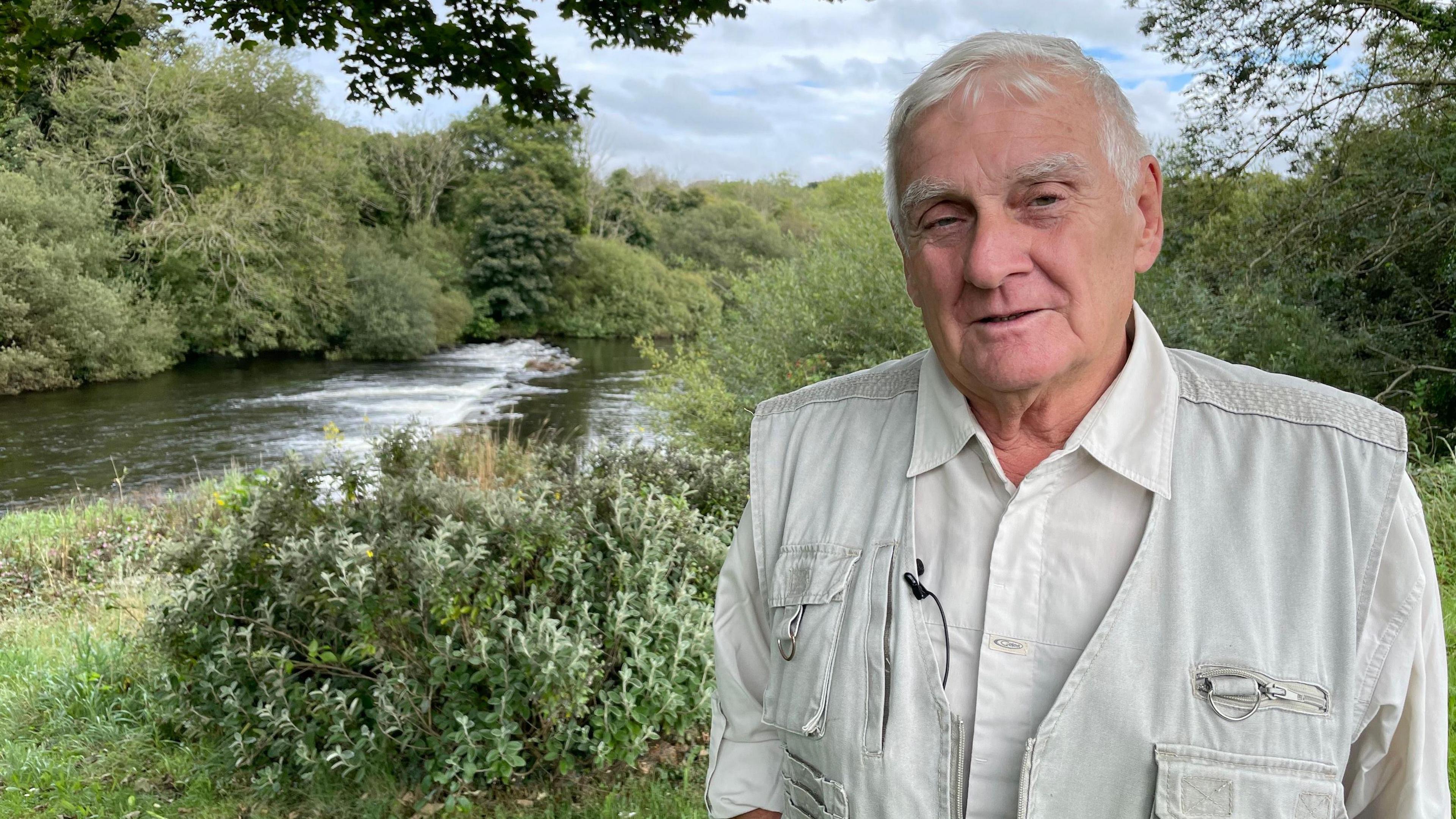 Huw Price Hughes on the Afon Seiont River, near Caernarfon in Gwynedd