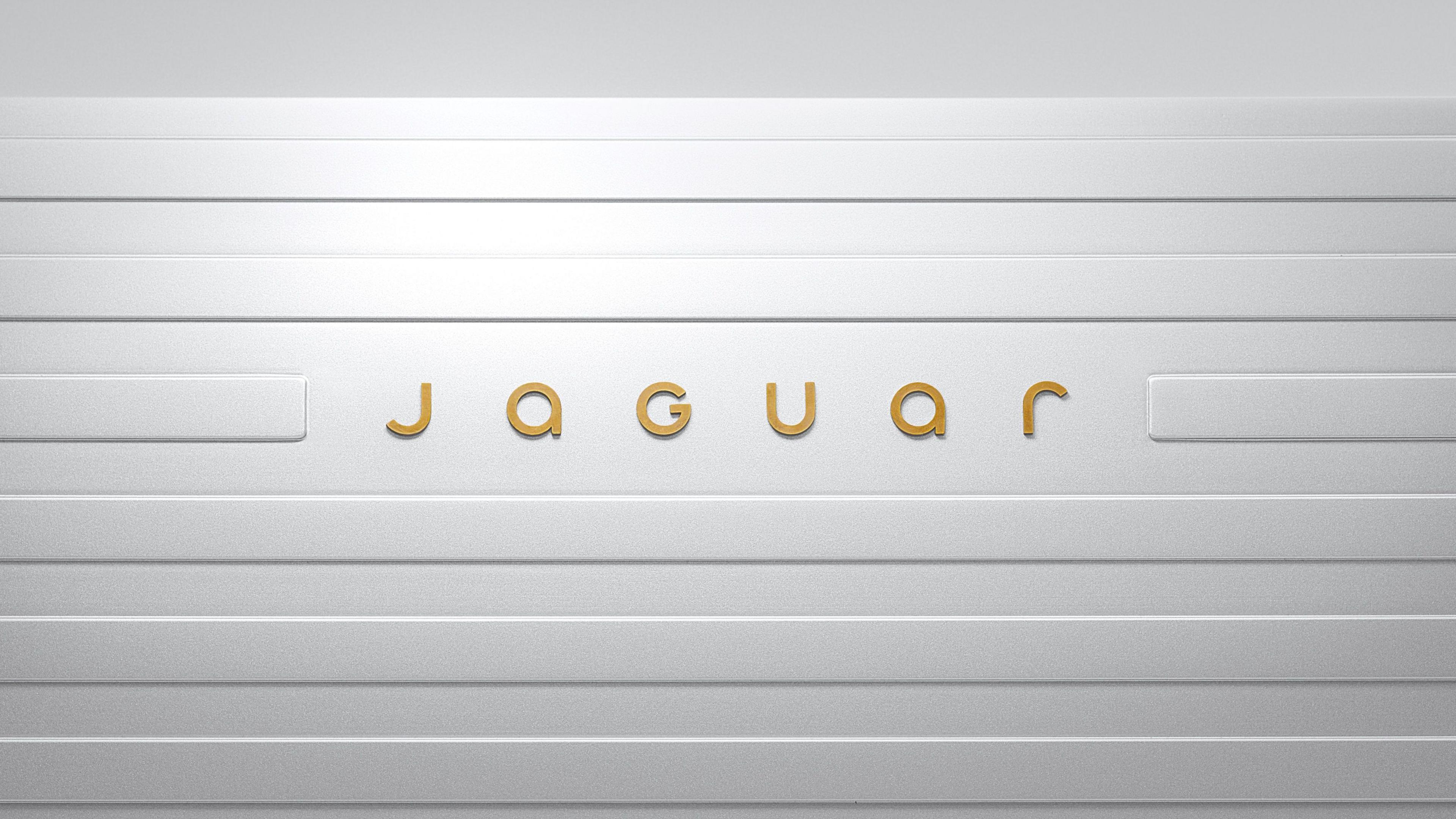 The new Jaguar logo which is spelt JaGUar 