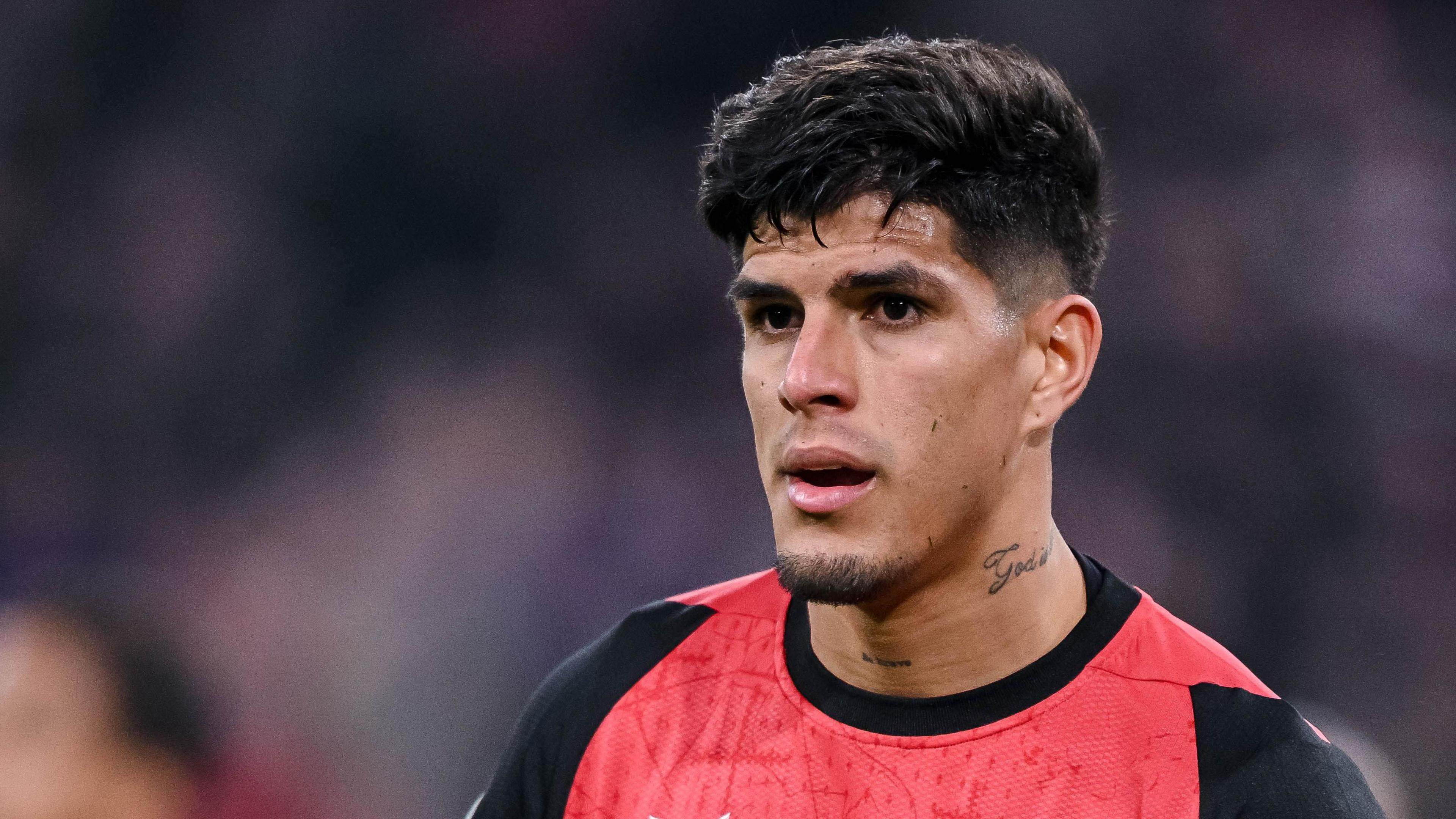 Piero Hincapie in action for Bayer Leverkusen