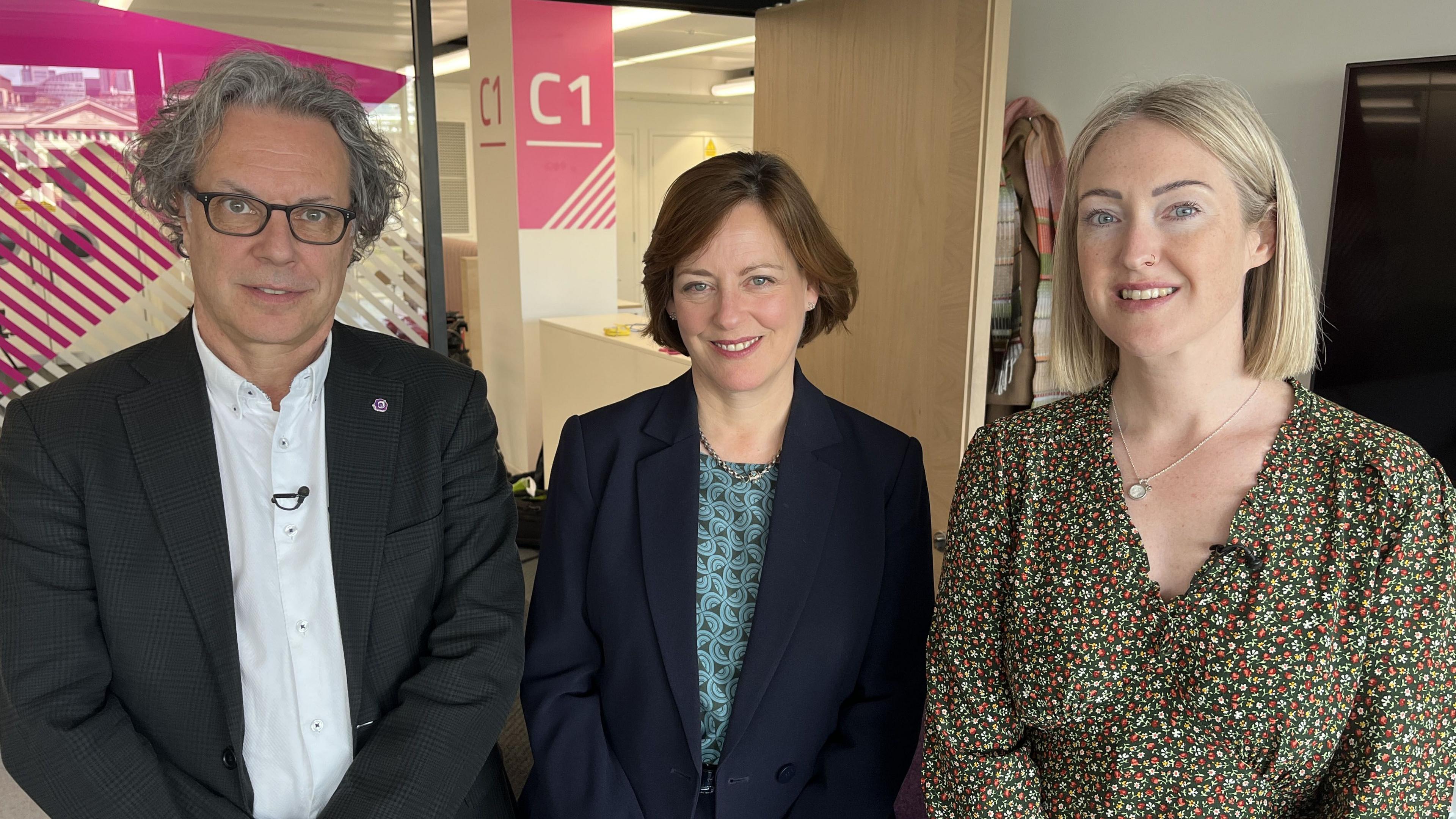 Ian Russell, Melanie Dawes and Esther Ghey