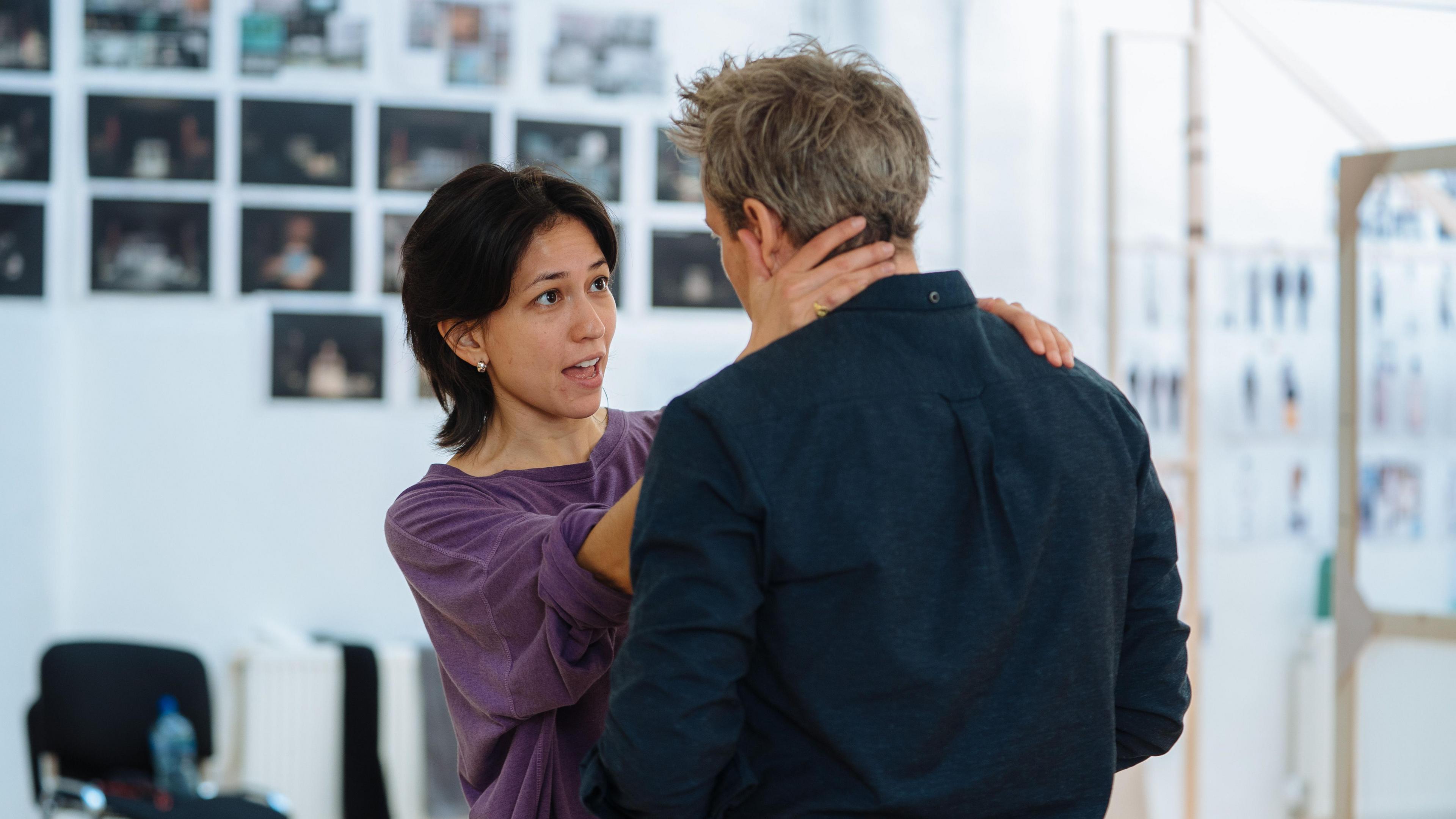 Sonoya and Jamie rehearse together