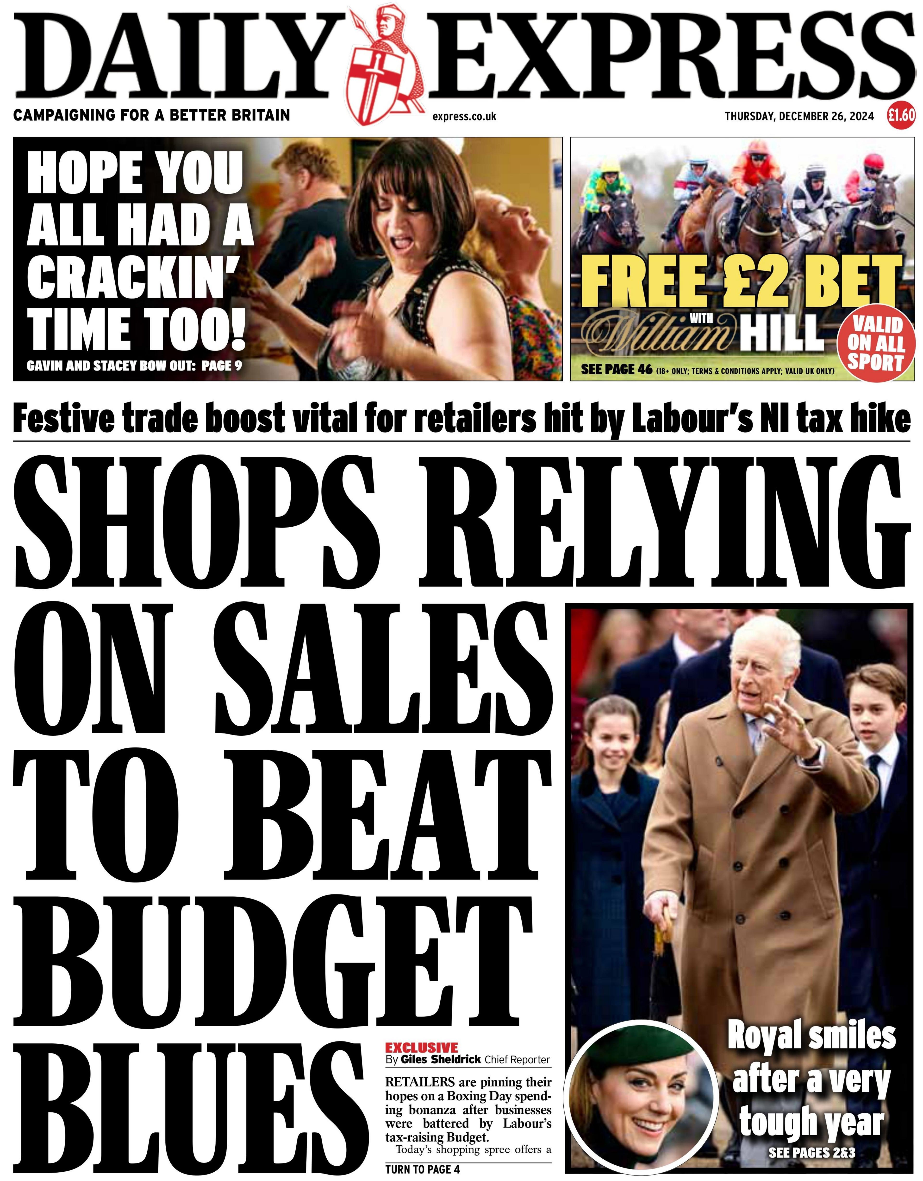 Daily Express: Shops relying on sales to beat budget blues