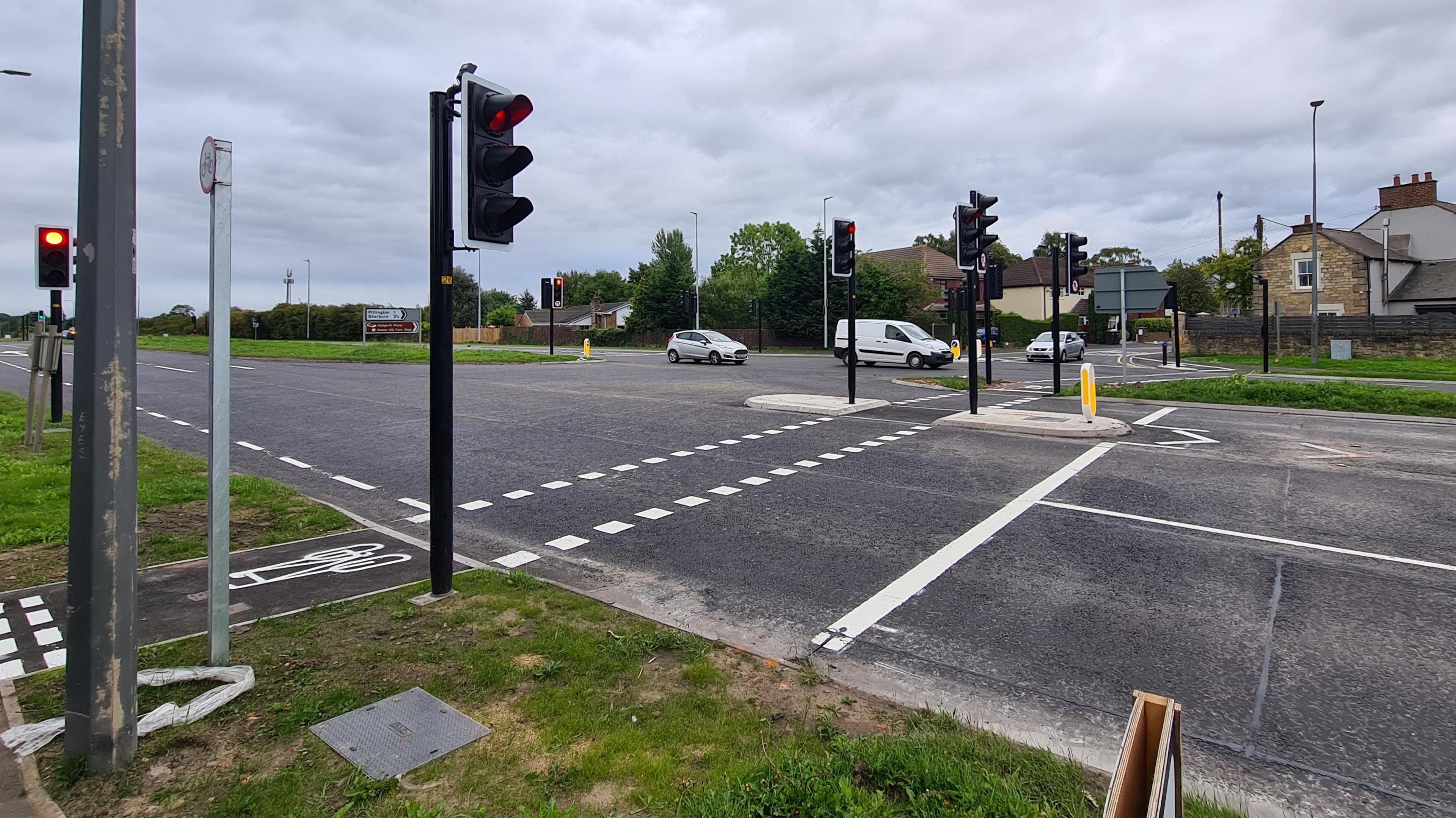 The completed roadworks