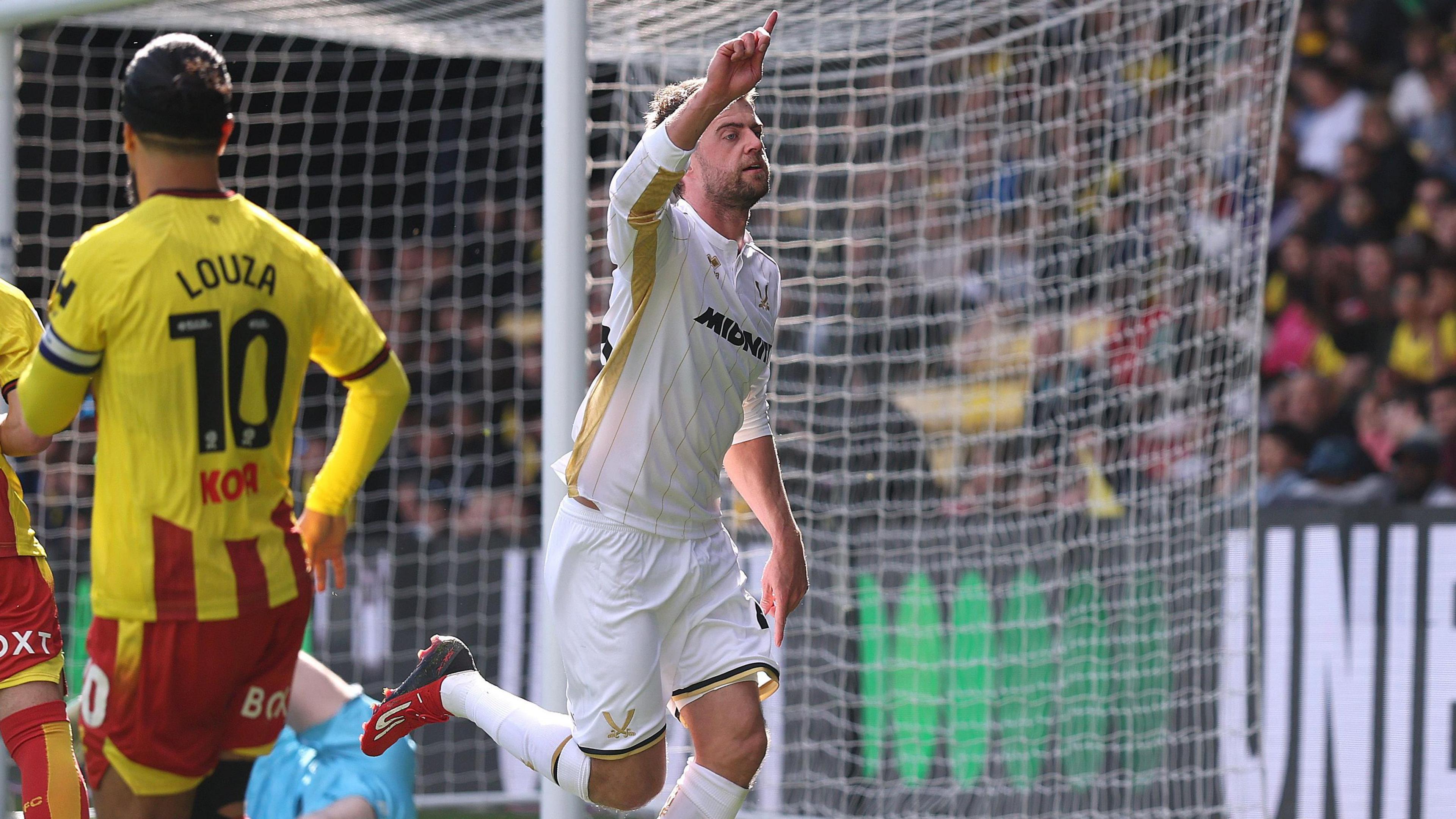 Patrick Bamford celebrates scoring