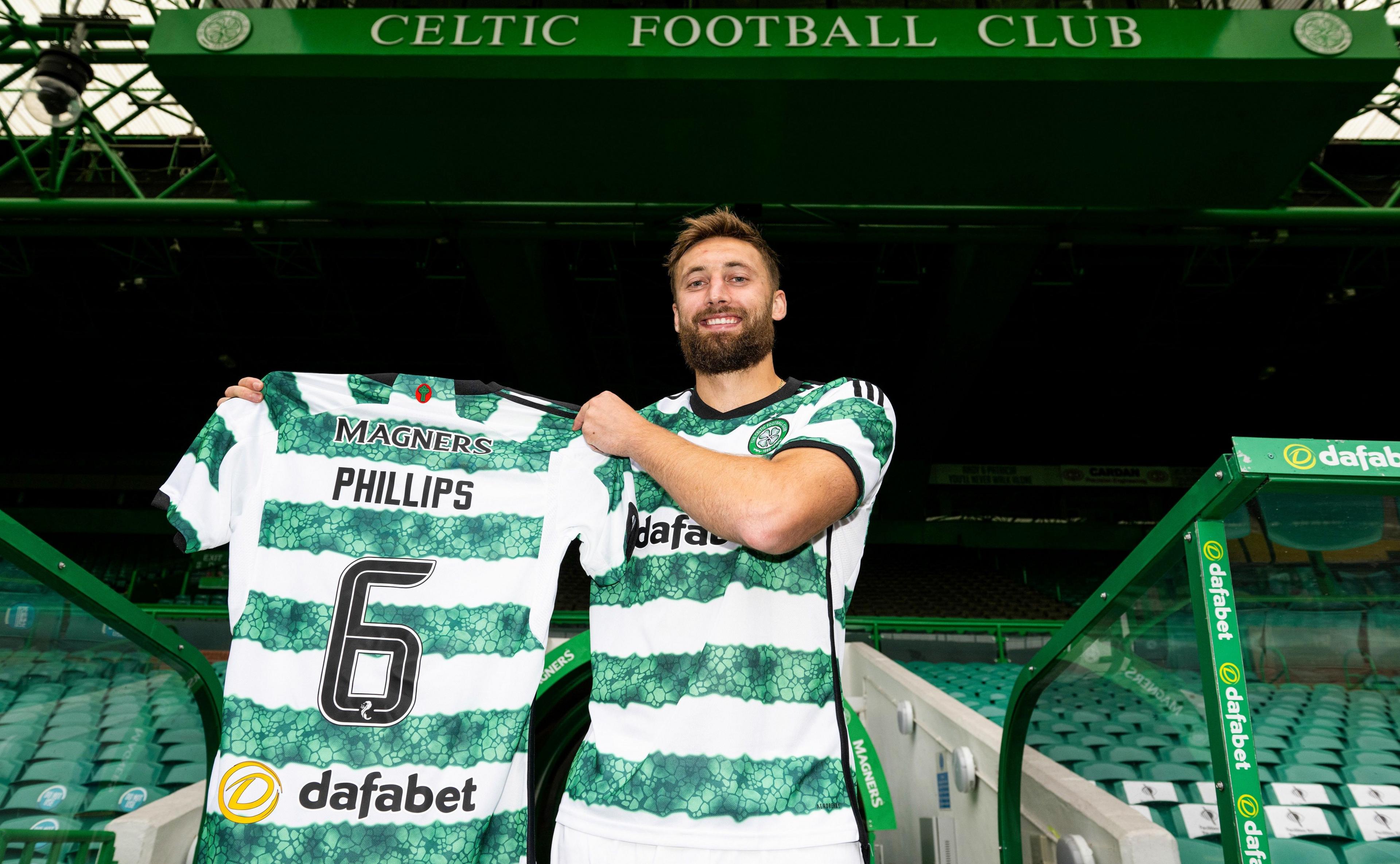 Phillips eyes Celtic game time after media-room debut - BBC Sport