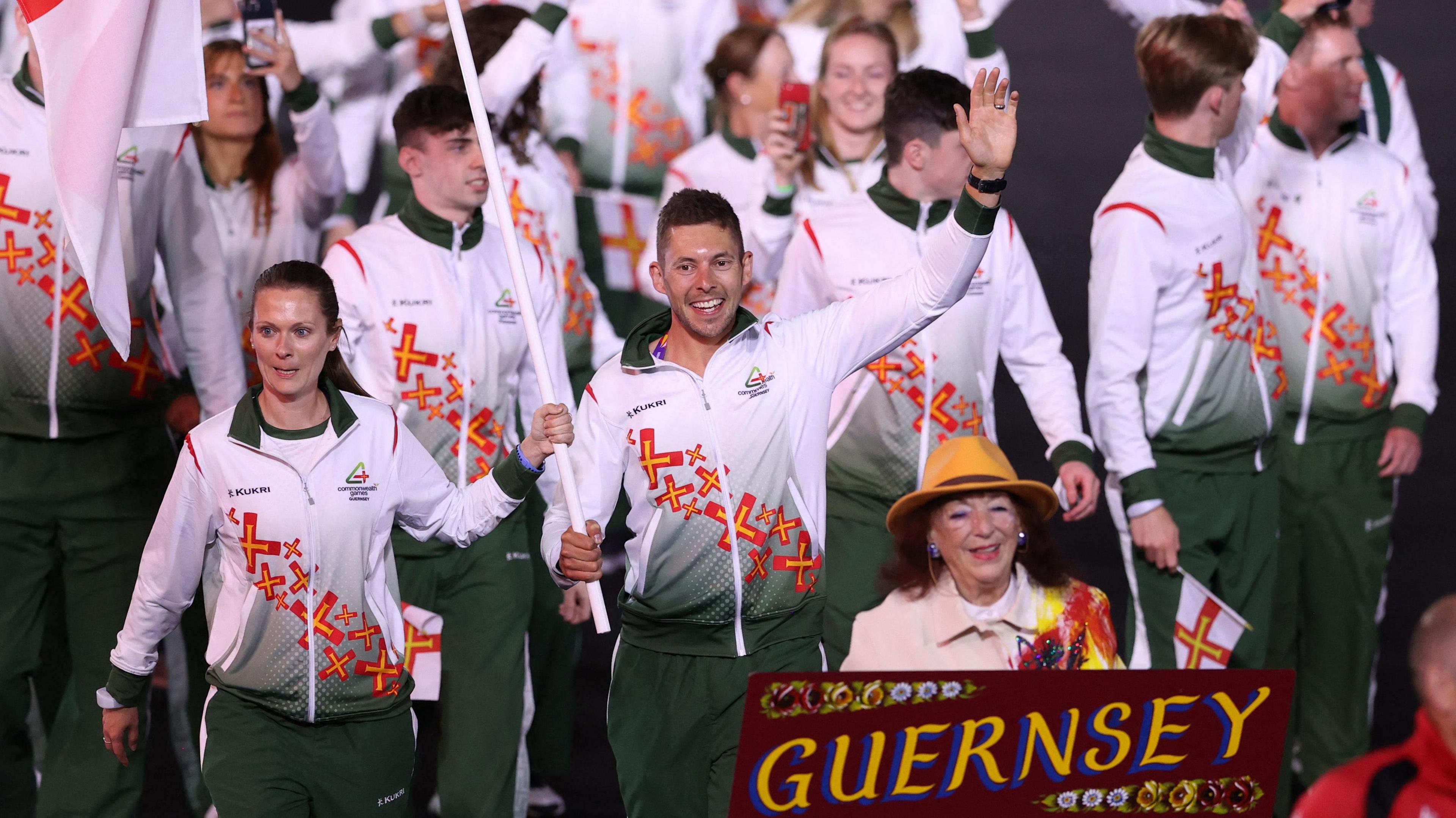 Guernsey's team at the opening ceremony of the 2022 Commonwealth Games