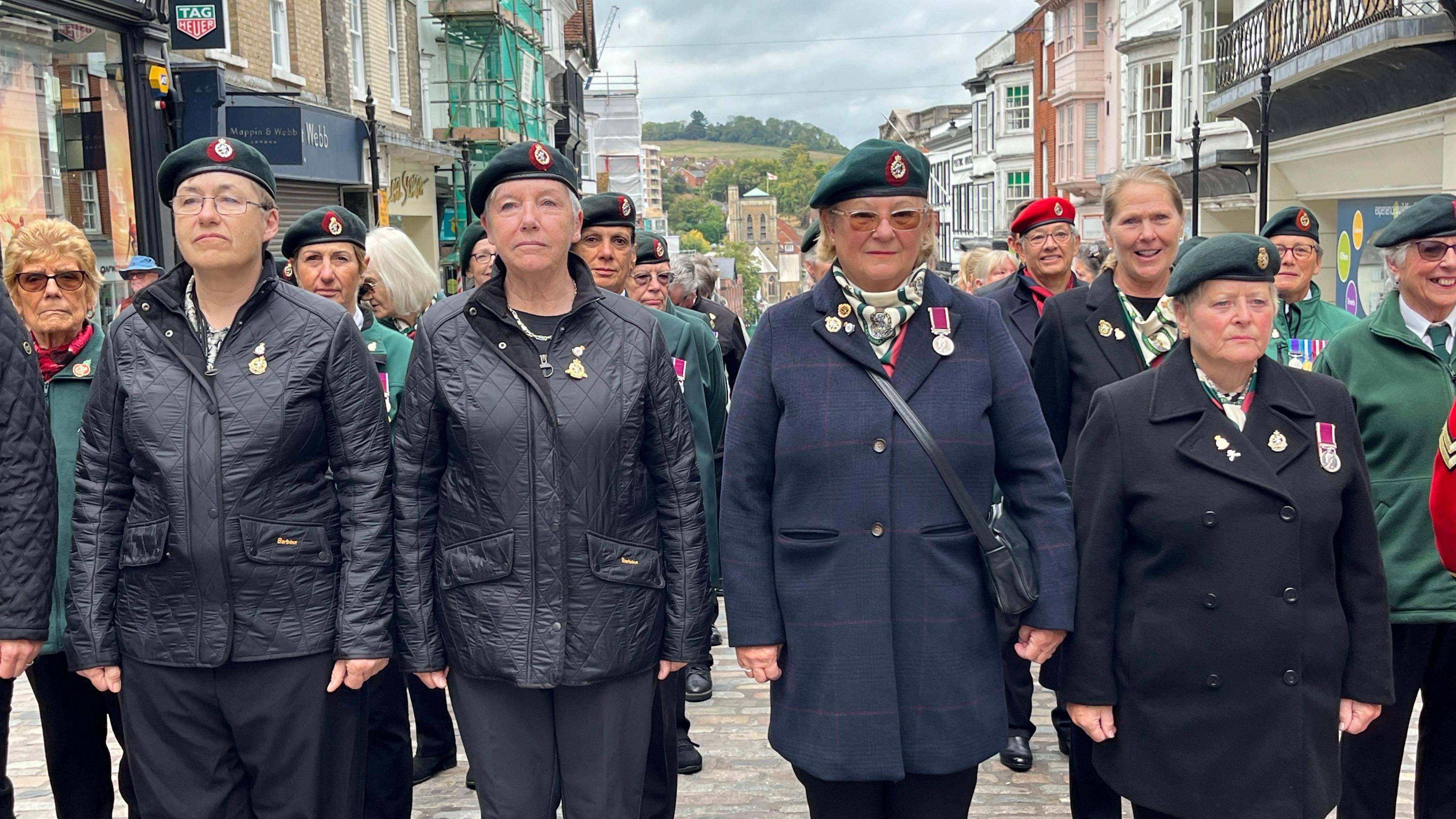 Members of the WRAC at the Guildford procession