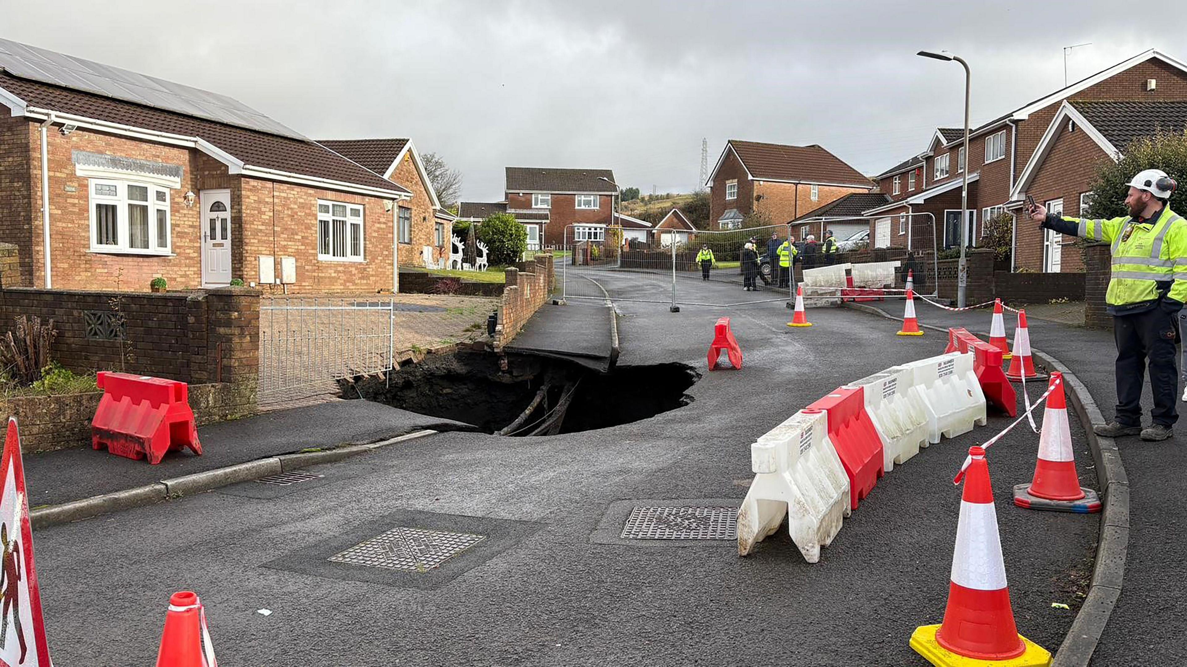 Sinkhole in Merthyr Tydfil