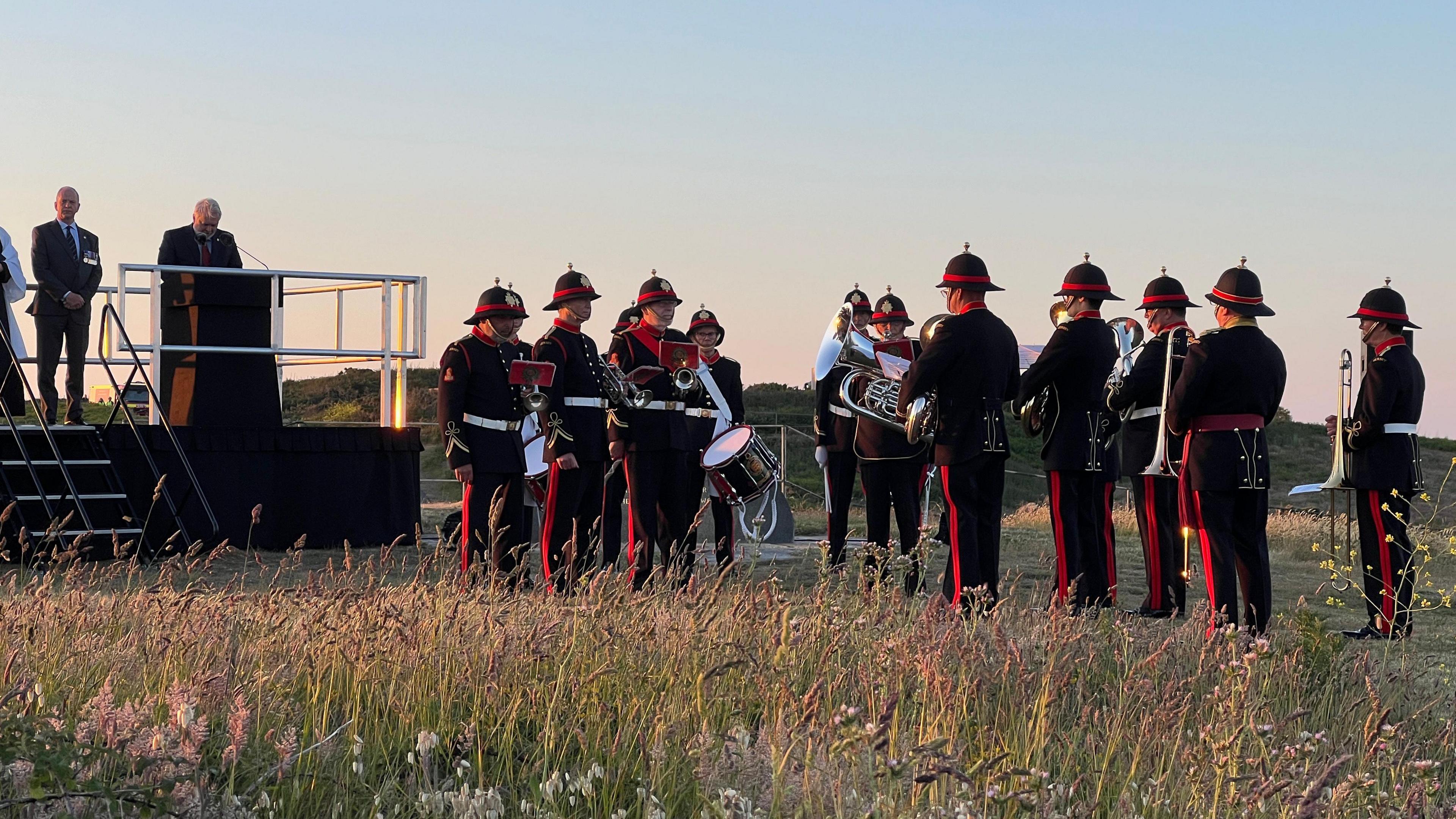 Marching band at beacon lighting