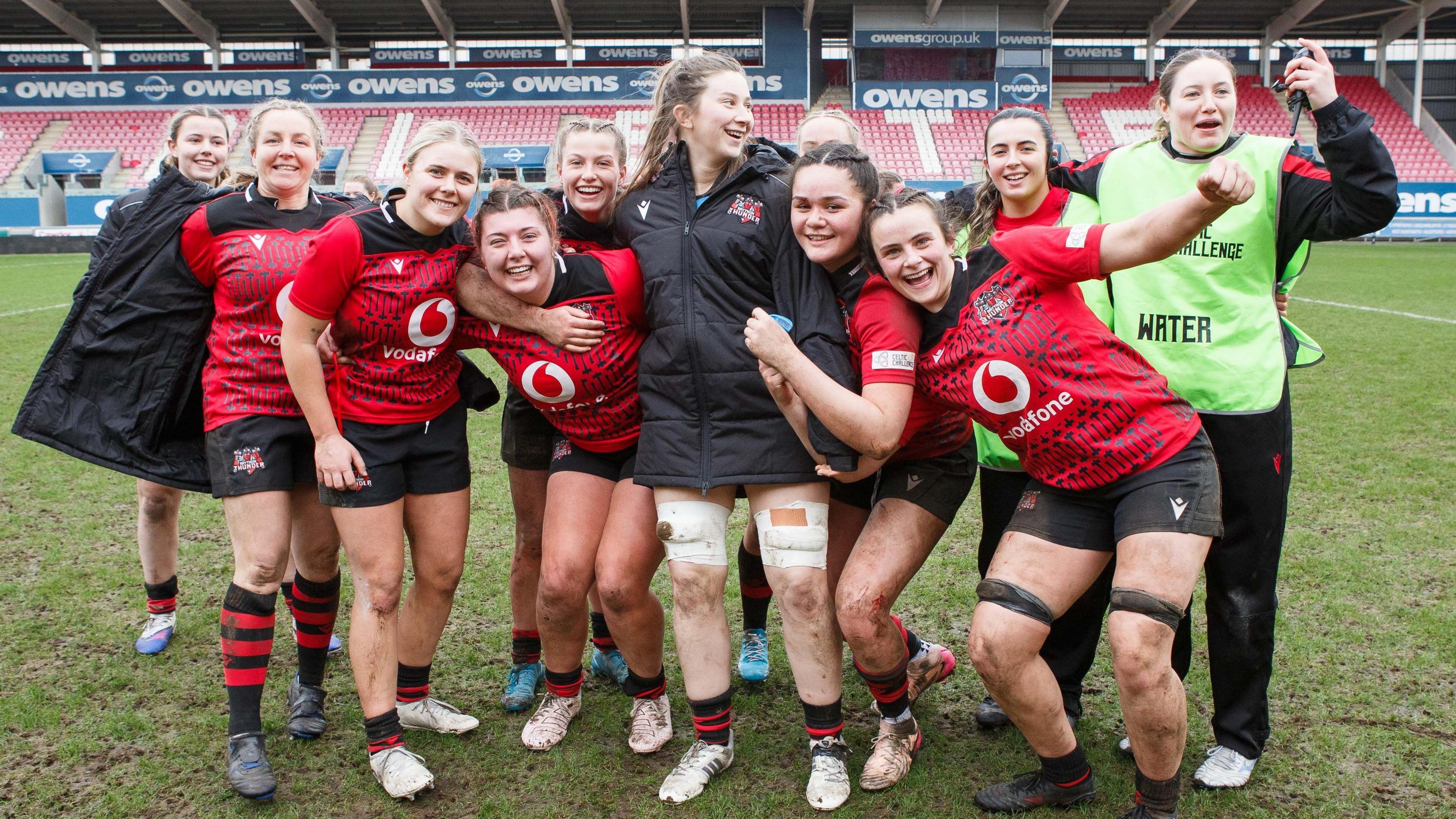 Brython Thunder players celebrate