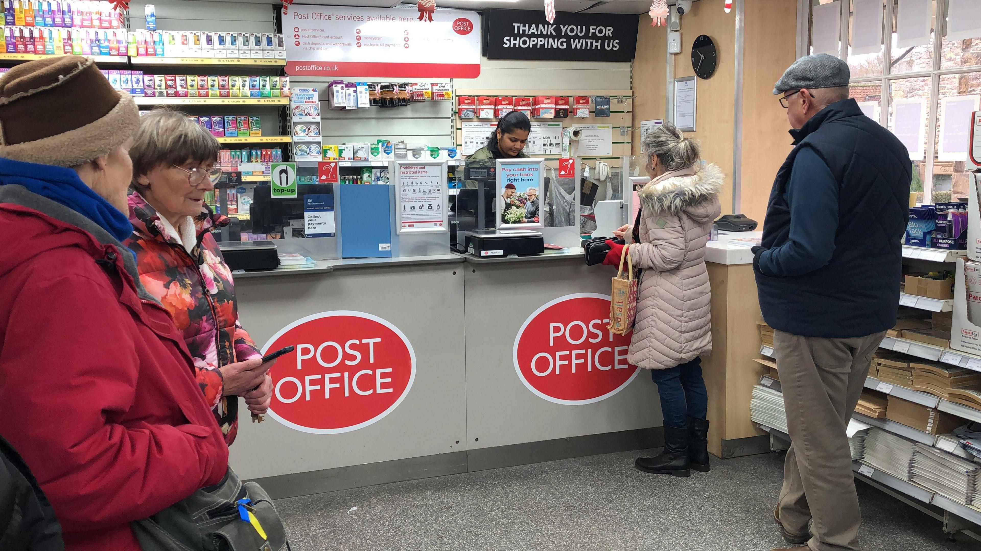 Customer in Post Office