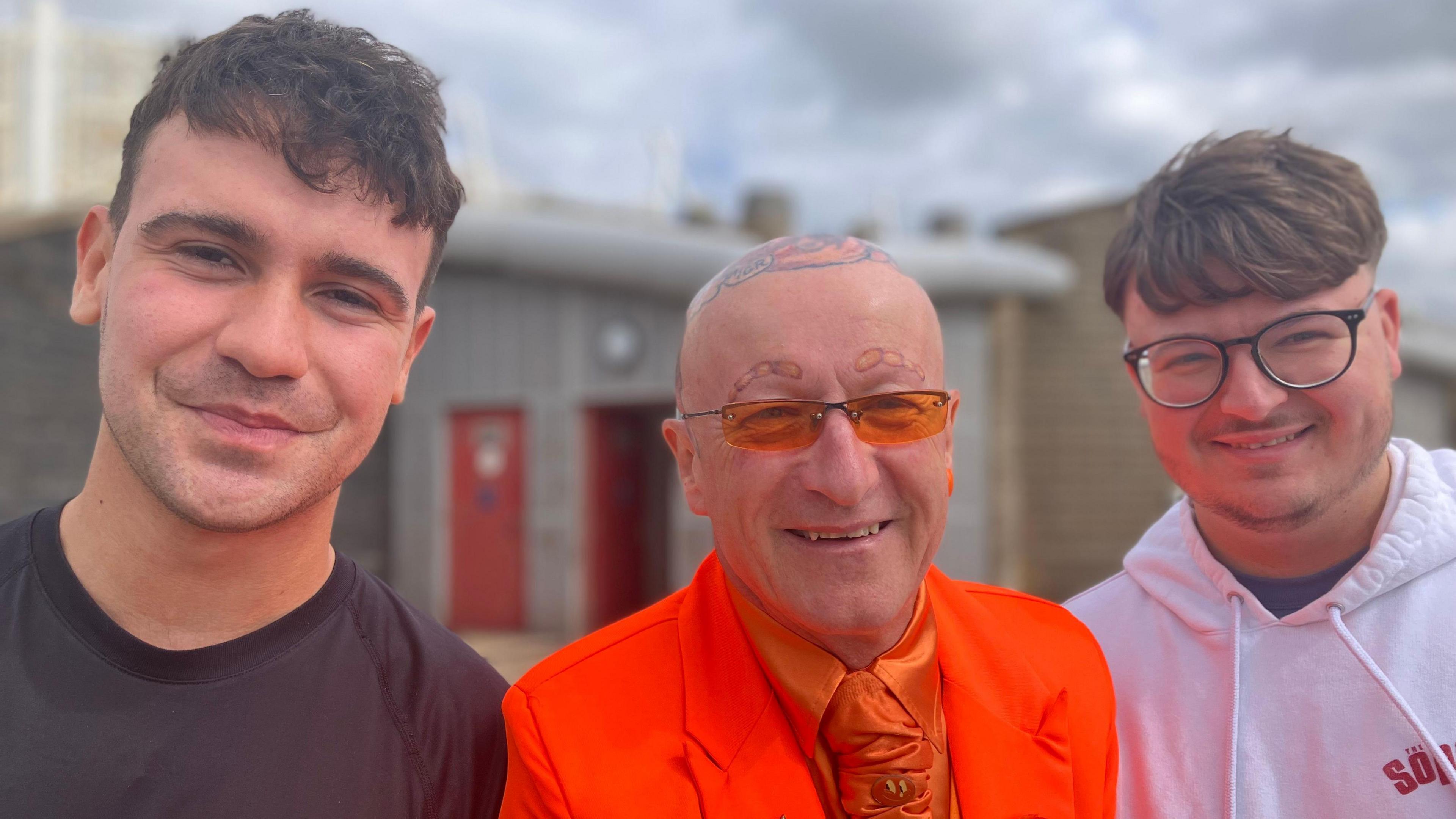 Captain  Beany with Ethan and Niall Price on Aberavon prom 