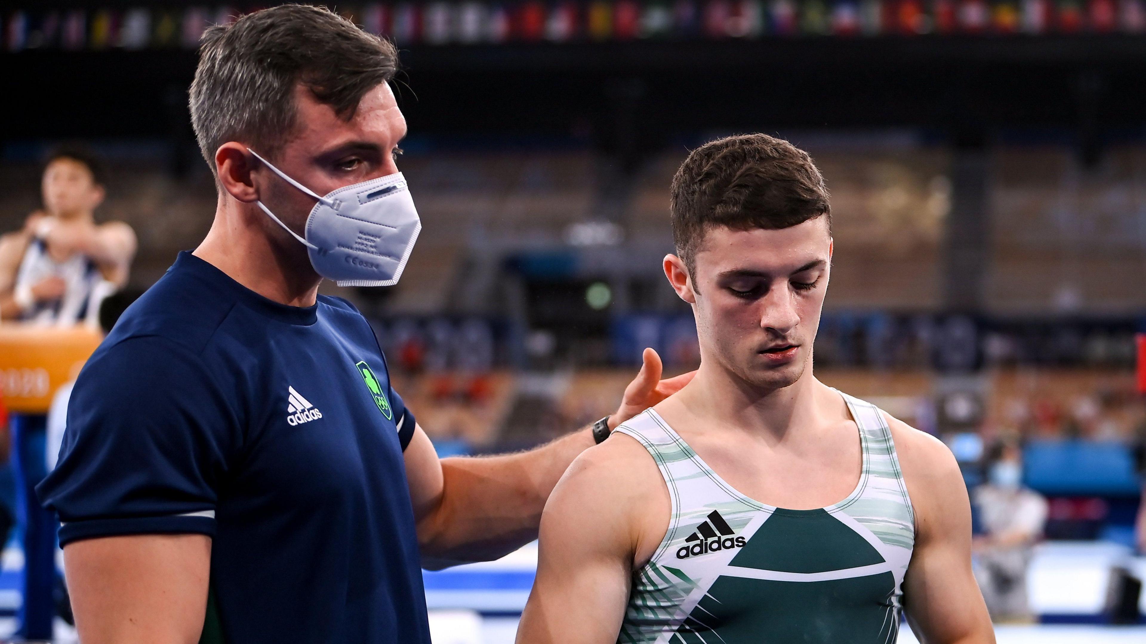 A dejected Rhys McClenaghan after finishing seventh in Tokyo