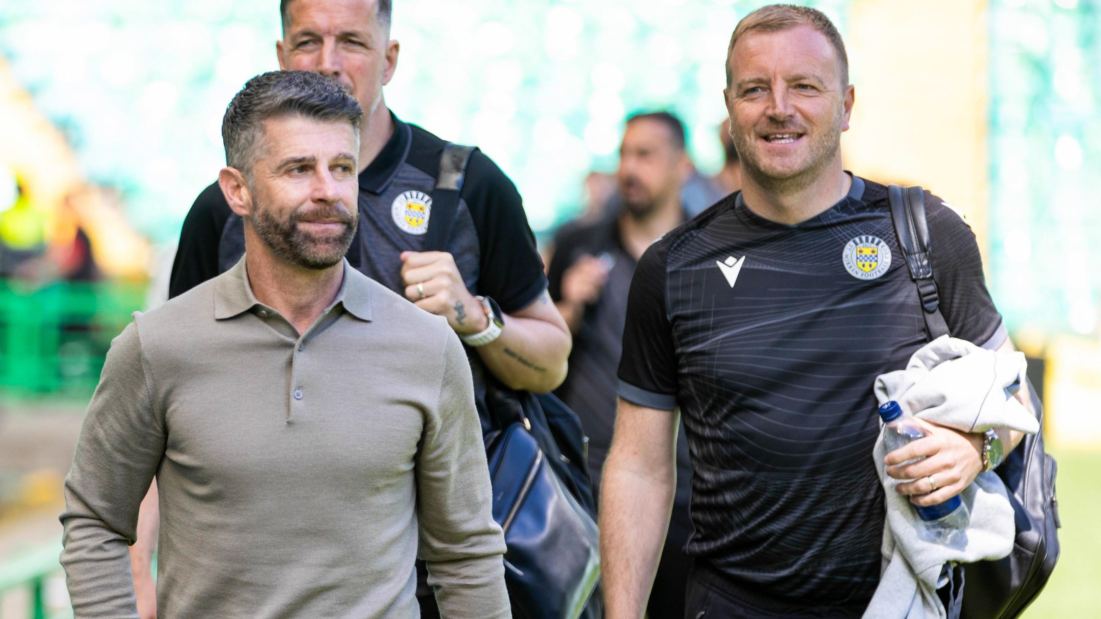 St Mirren manager Stephen Robinson and assistant Brian Kerr